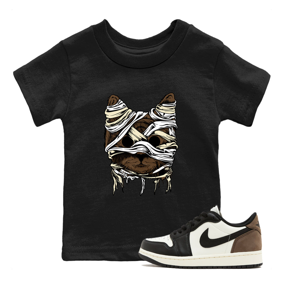Cat Mummy snkmatch Tees Kids - Air Jordan 1 Mocha