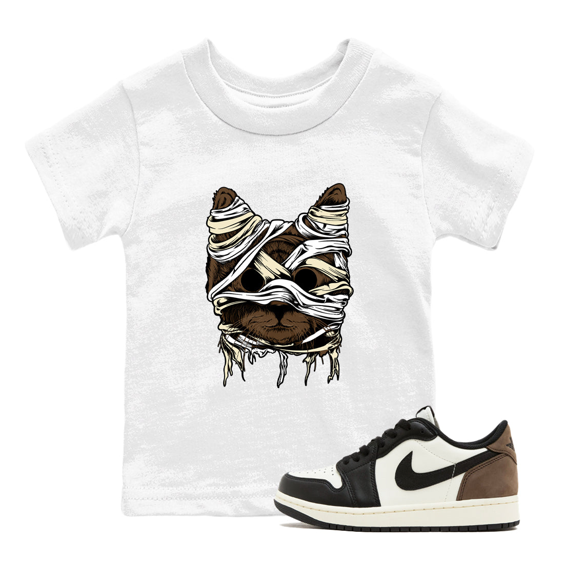 Cat Mummy snkmatch Tees Kids - Air Jordan 1 Mocha
