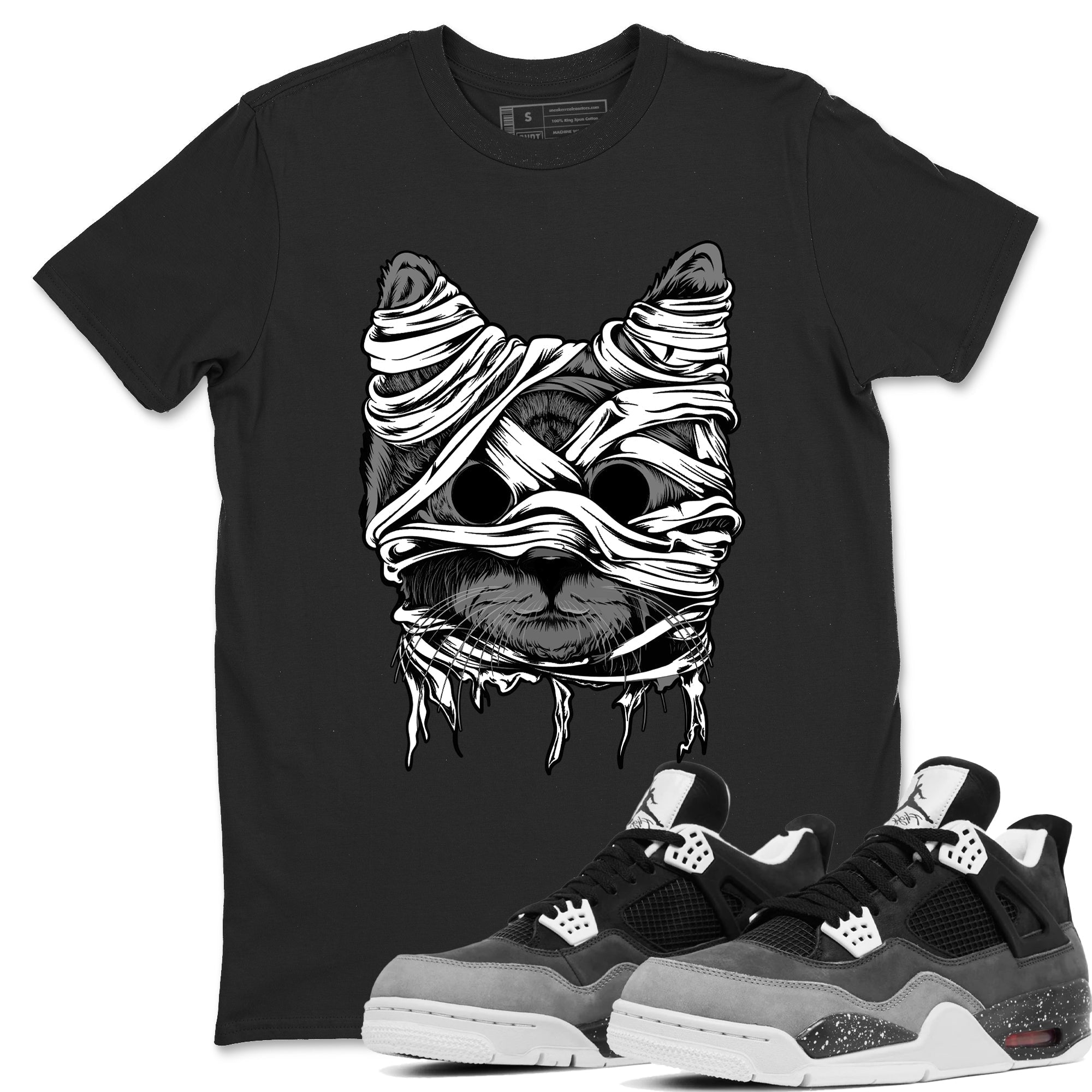 Cat Mummy snkmatch Tees - Air Jordan 4 Fear