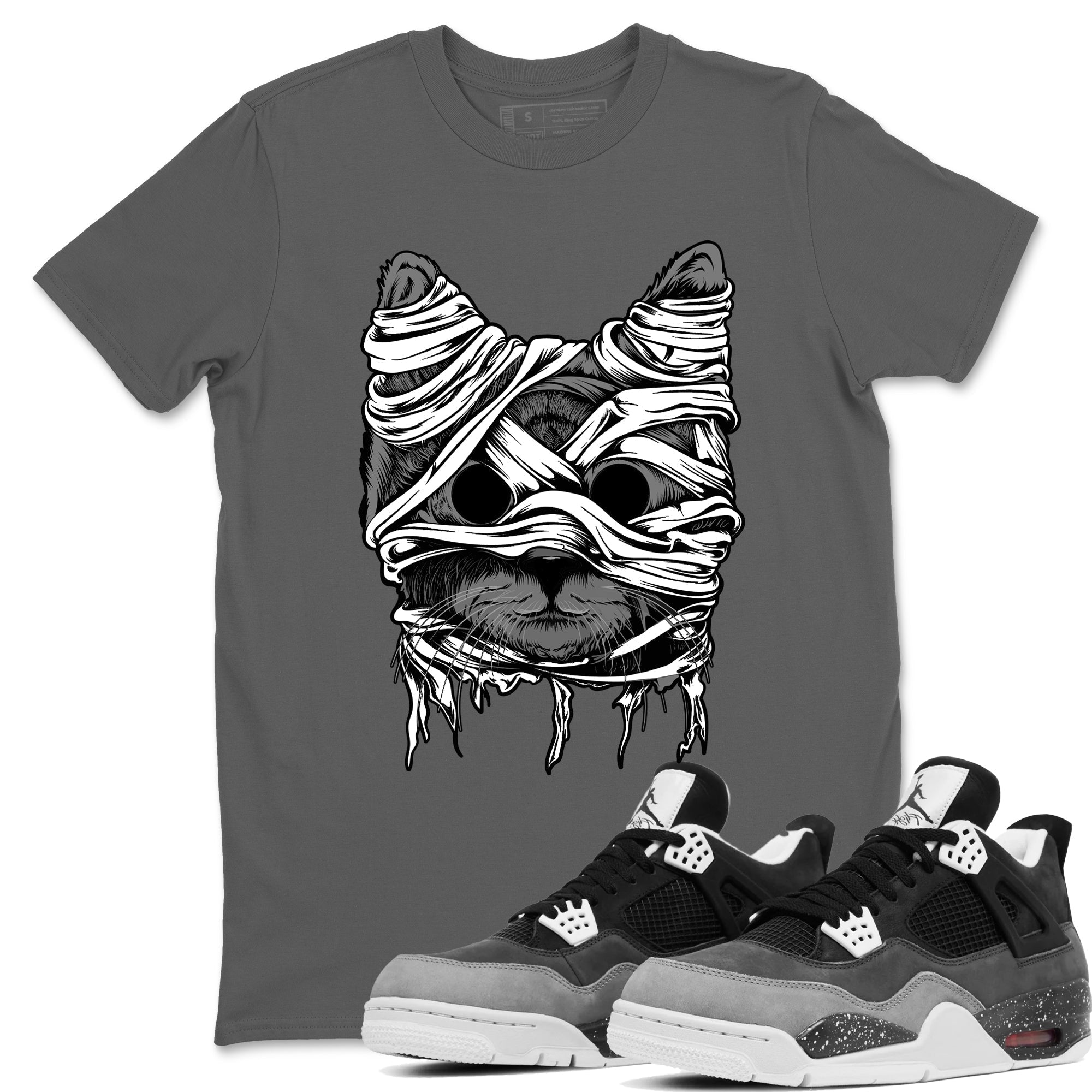 Cat Mummy snkmatch Tees - Air Jordan 4 Fear