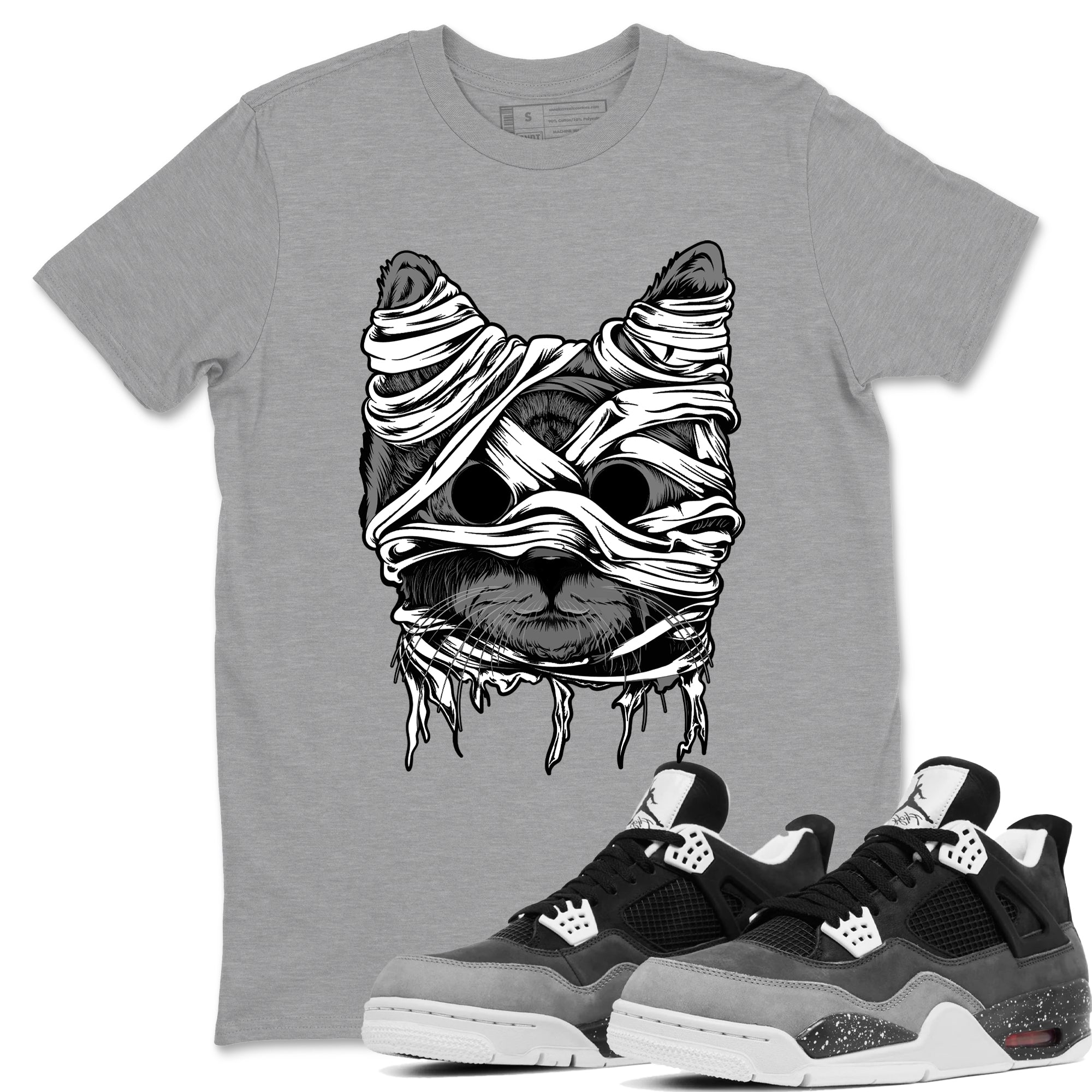 Cat Mummy snkmatch Tees - Air Jordan 4 Fear