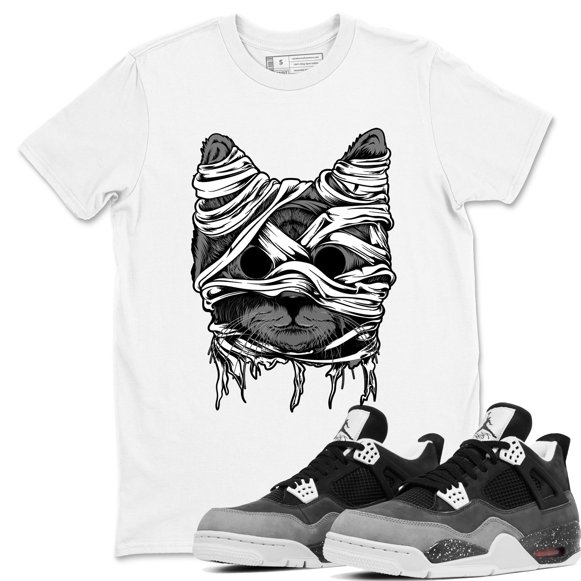 Cat Mummy snkmatch Tees - Air Jordan 4 Fear