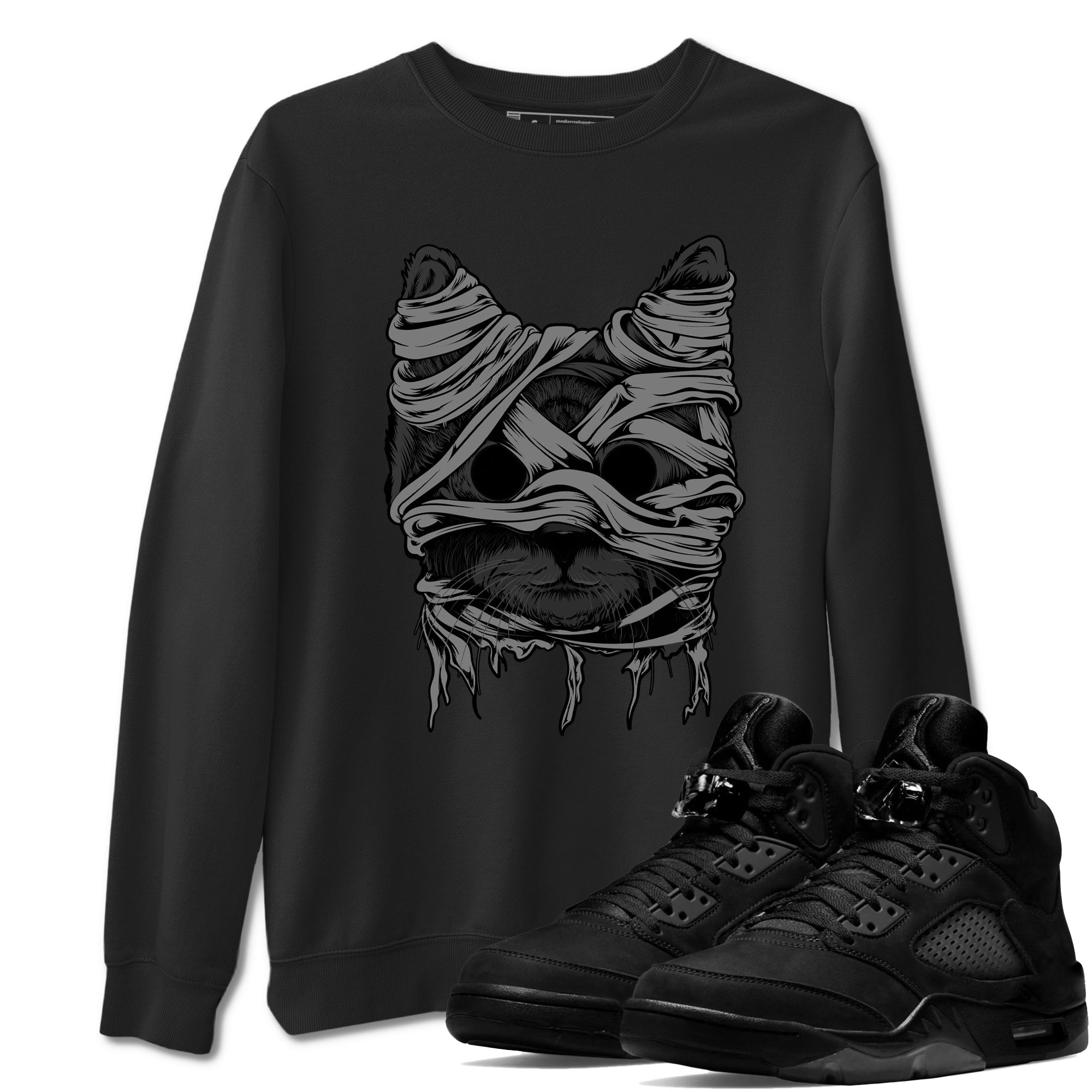 Cat Mummy snkmatch Tees - Air Jordan 5 Black Cat