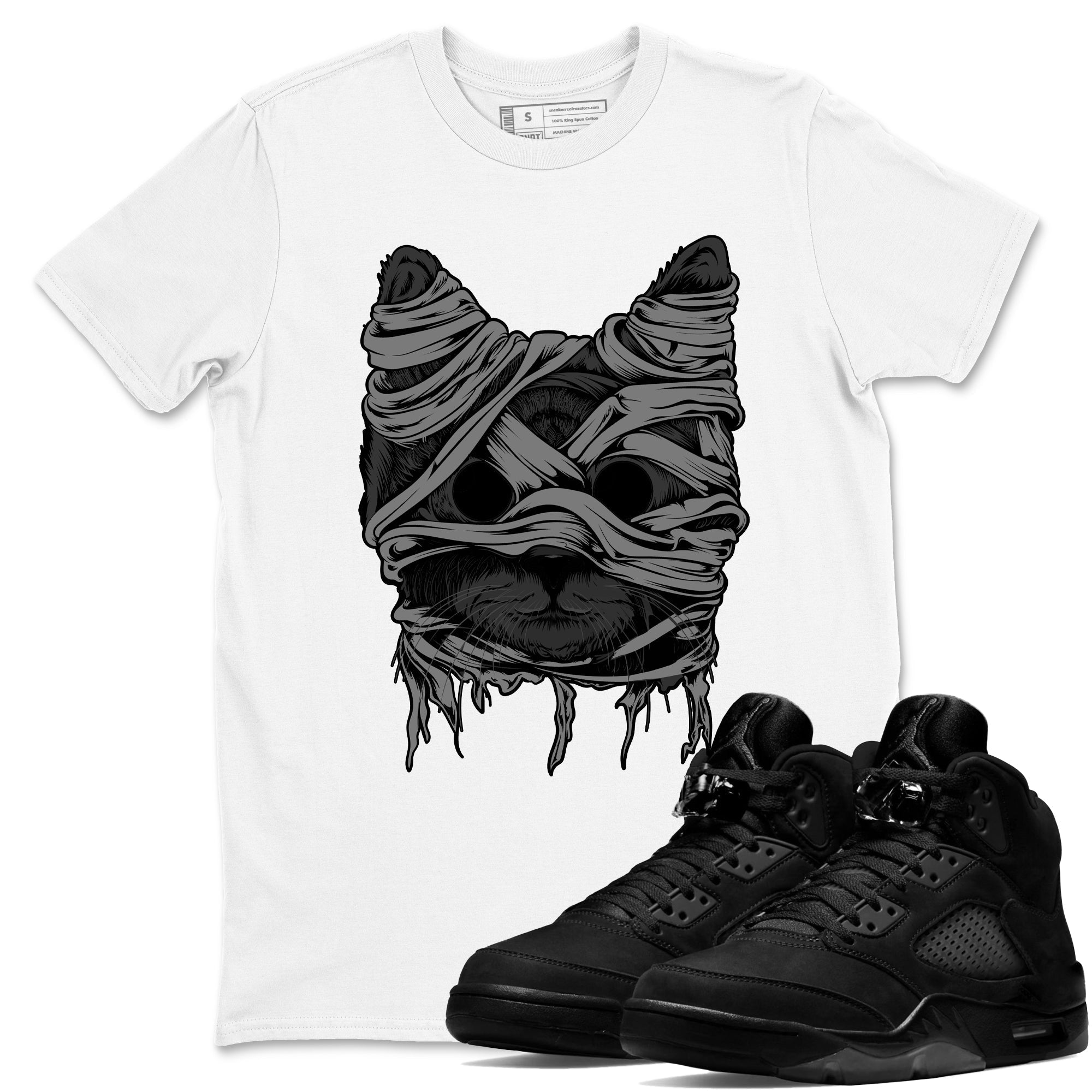 Cat Mummy snkmatch Tees - Air Jordan 5 Black Cat