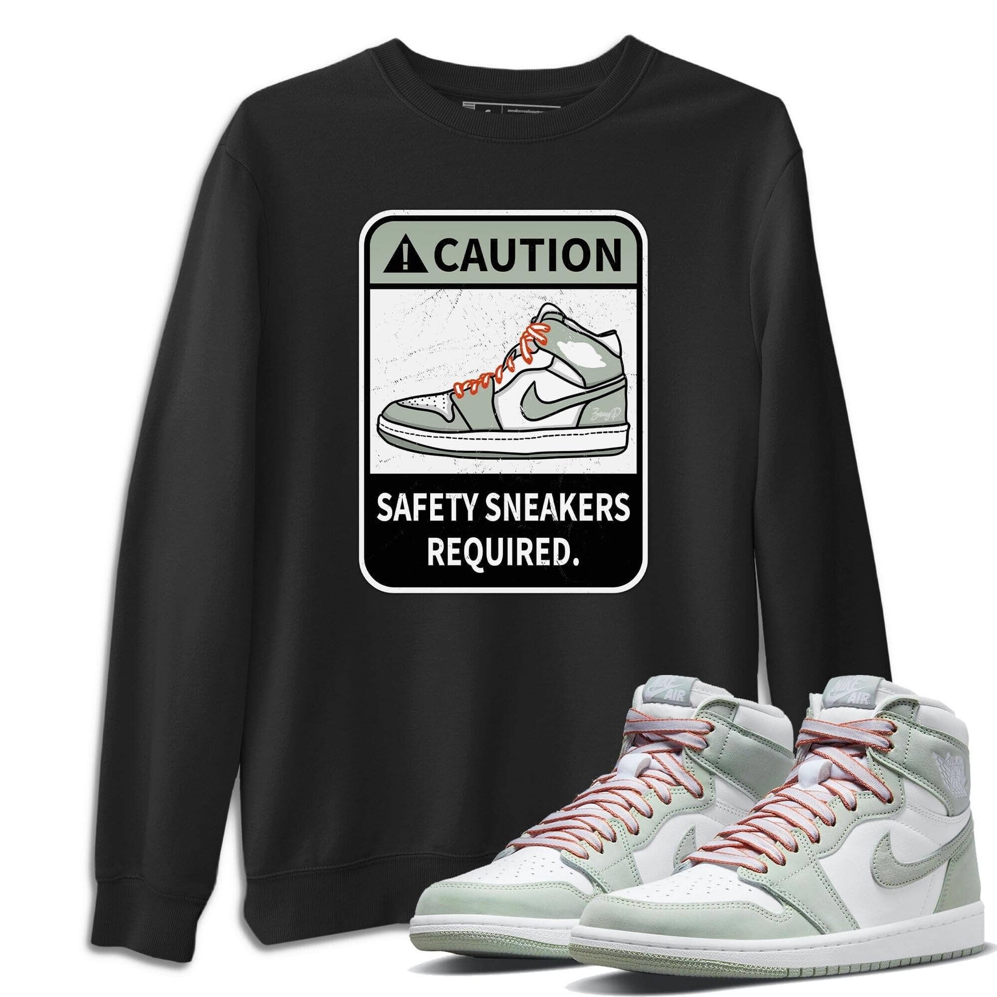 Caution Unisex Tops - Air Jordan 1 Seafoam