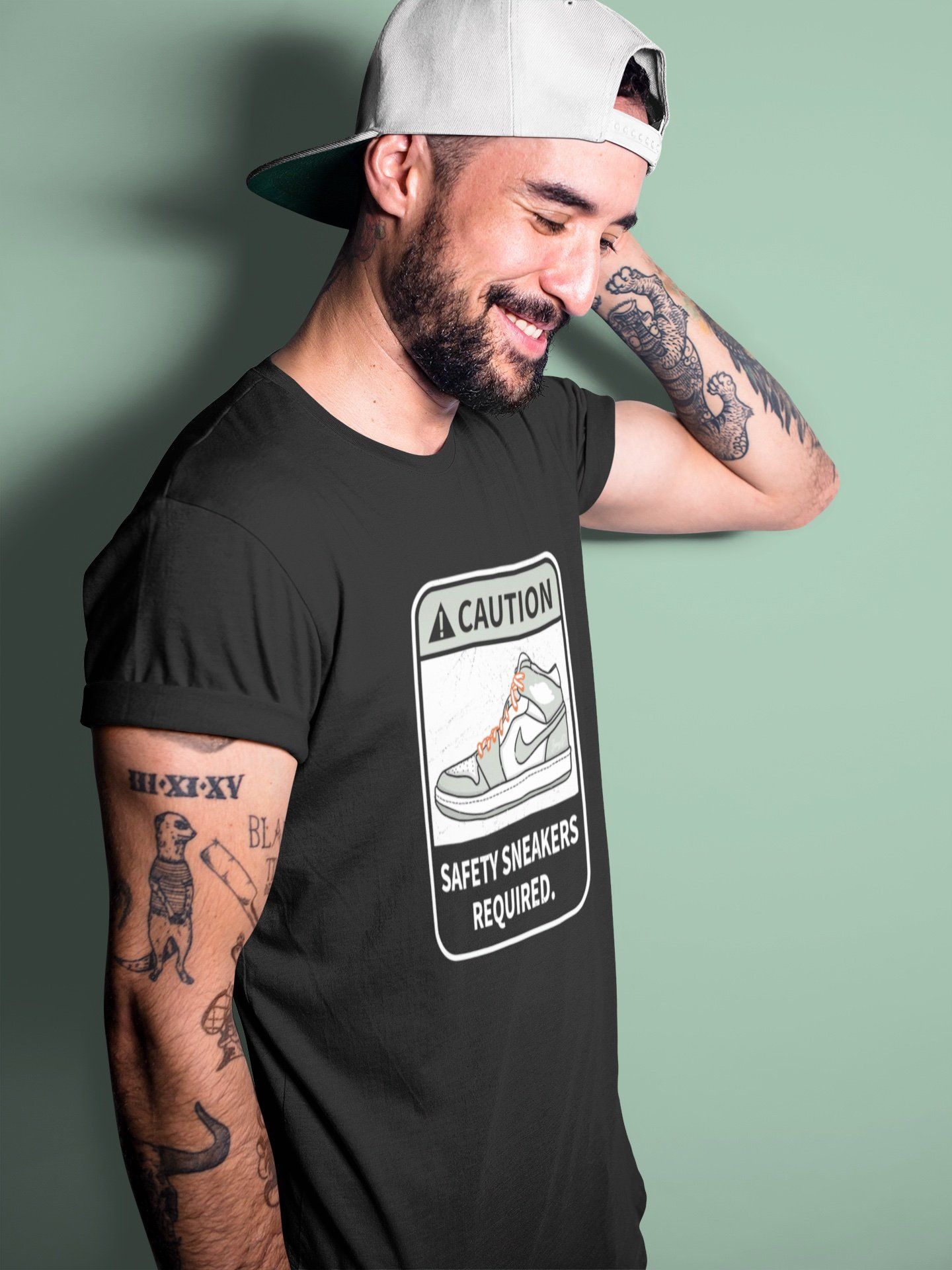 Caution Unisex Tops - Air Jordan 1 Seafoam