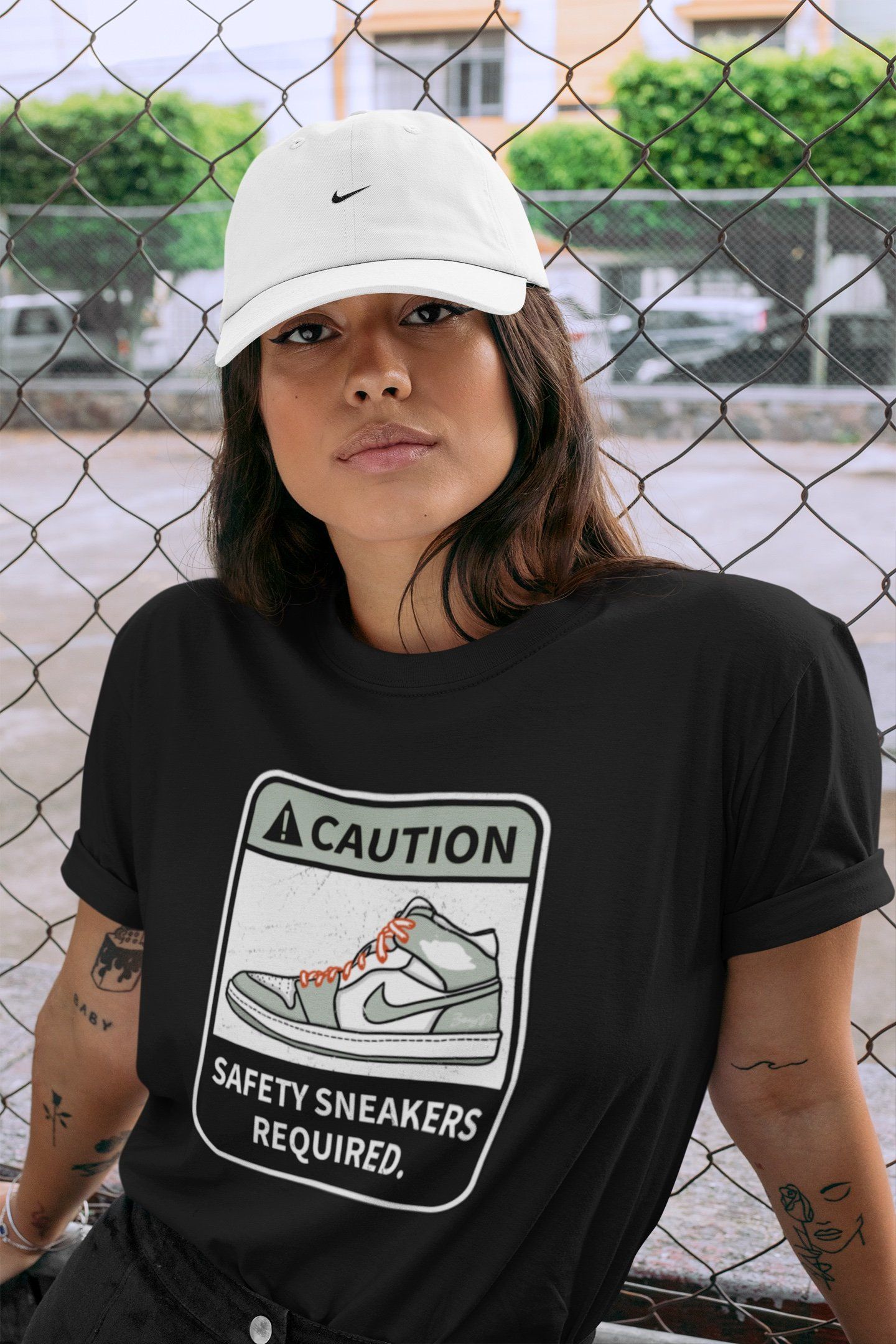 Caution Unisex Tops - Air Jordan 1 Seafoam
