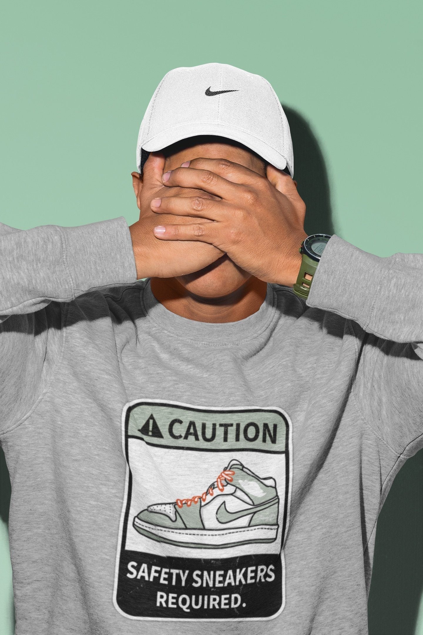 Caution Unisex Tops - Air Jordan 1 Seafoam