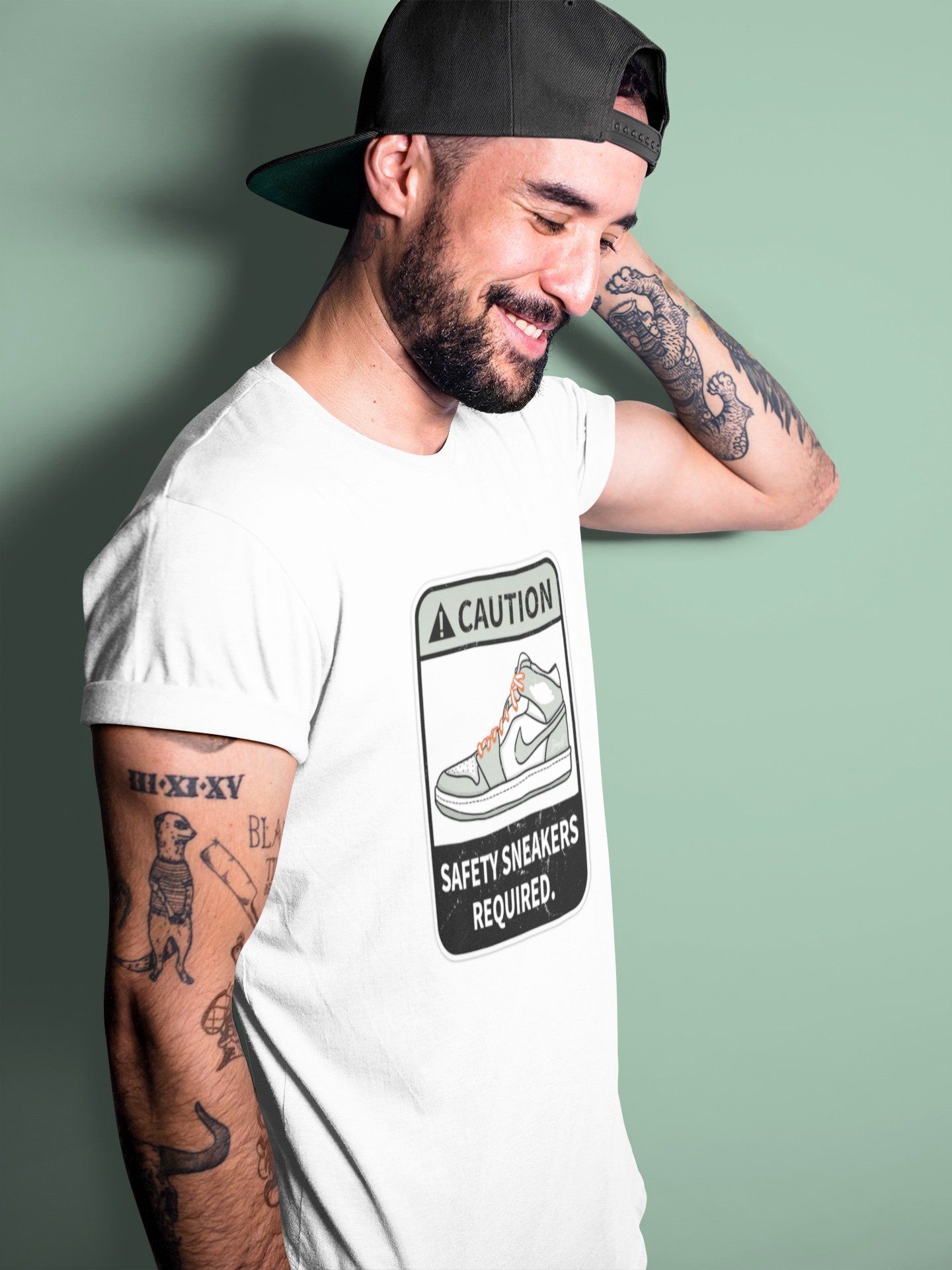 Caution Unisex Tops - Air Jordan 1 Seafoam
