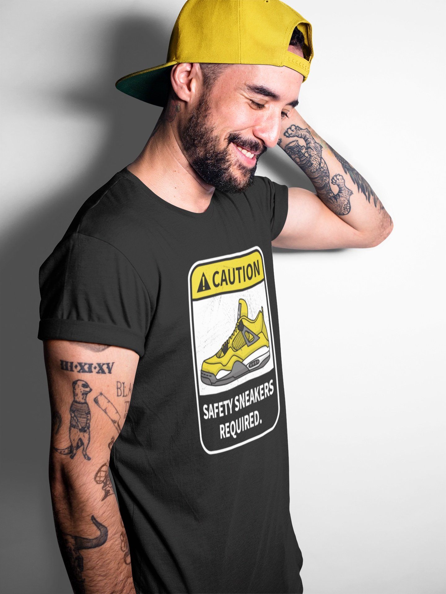 Caution Unisex Tops - Air Jordan 4 Lightning