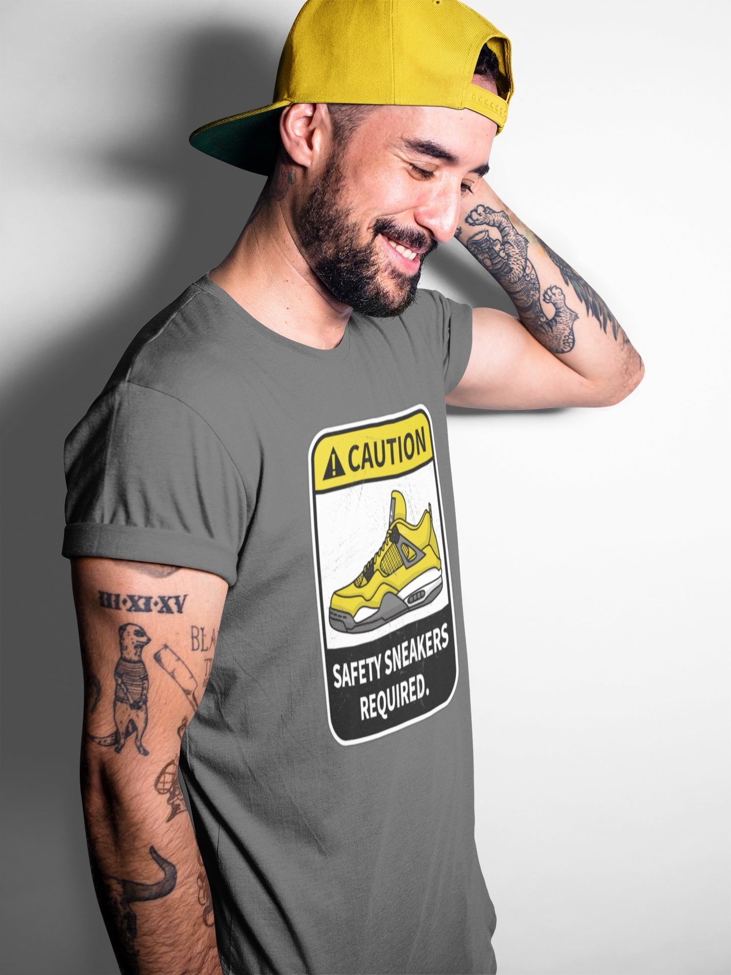 Caution Unisex Tops - Air Jordan 4 Lightning