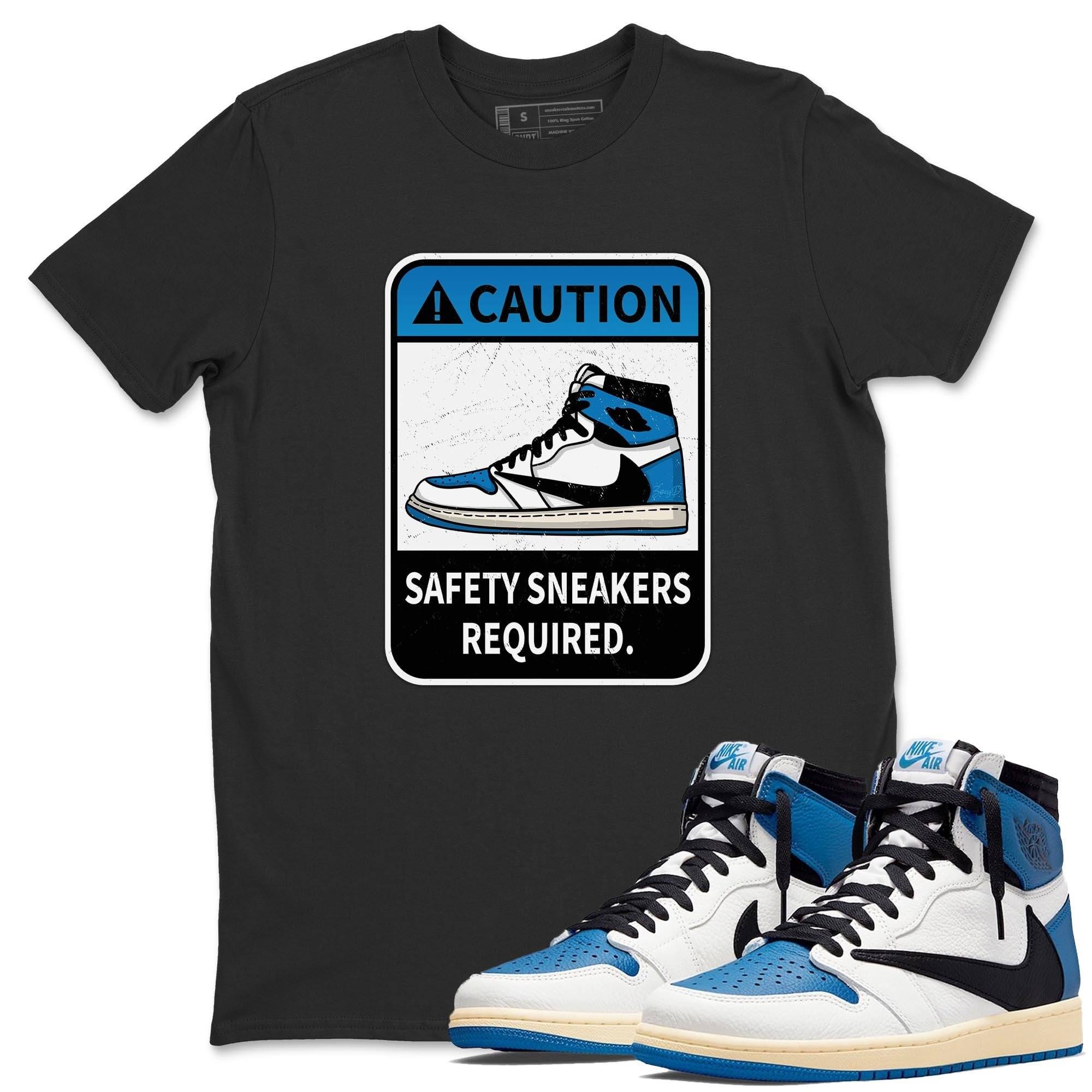 Caution Unisex Tops - Air Jordan 1 Travis Scott Fragment