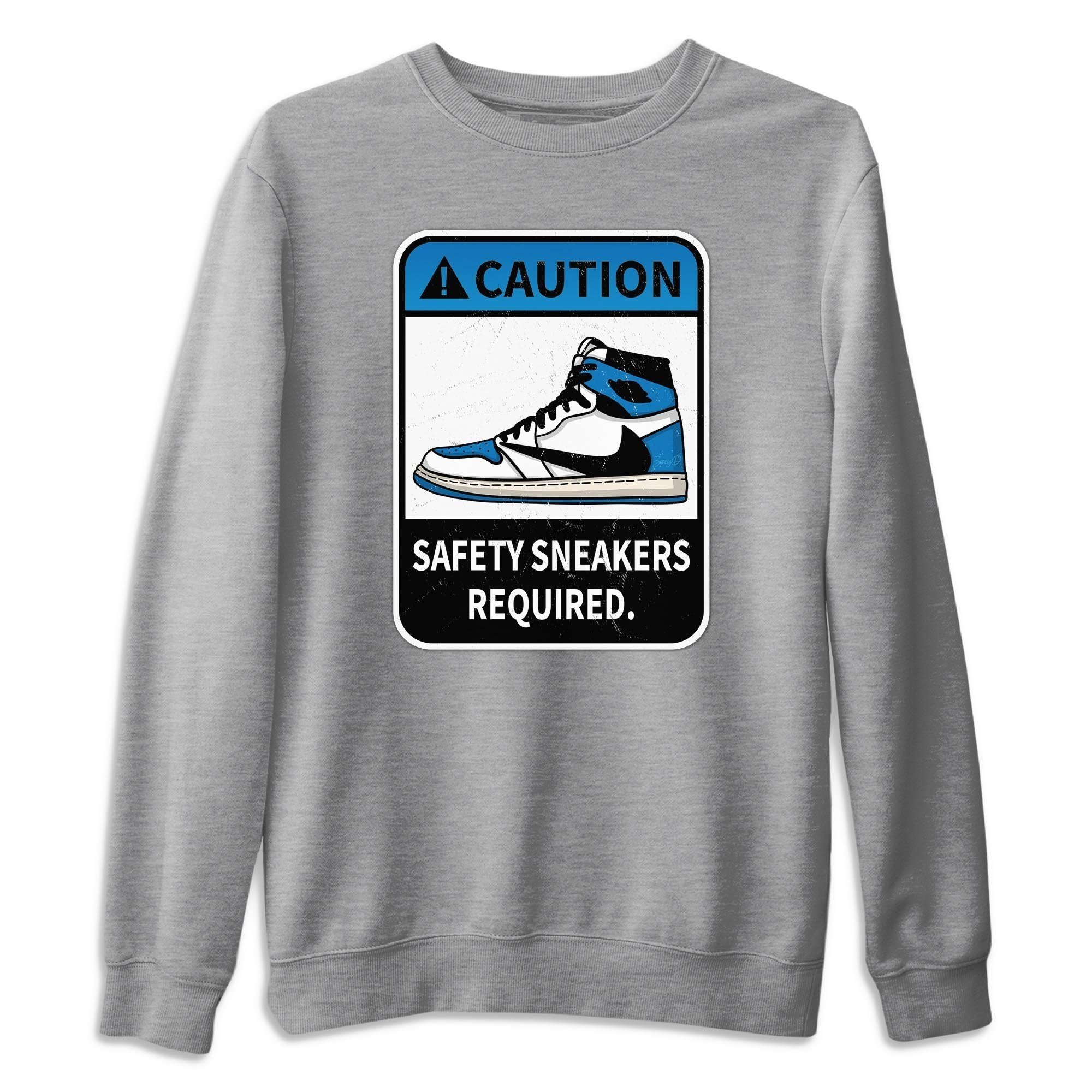 Caution Unisex Tops - Air Jordan 1 Travis Scott Fragment