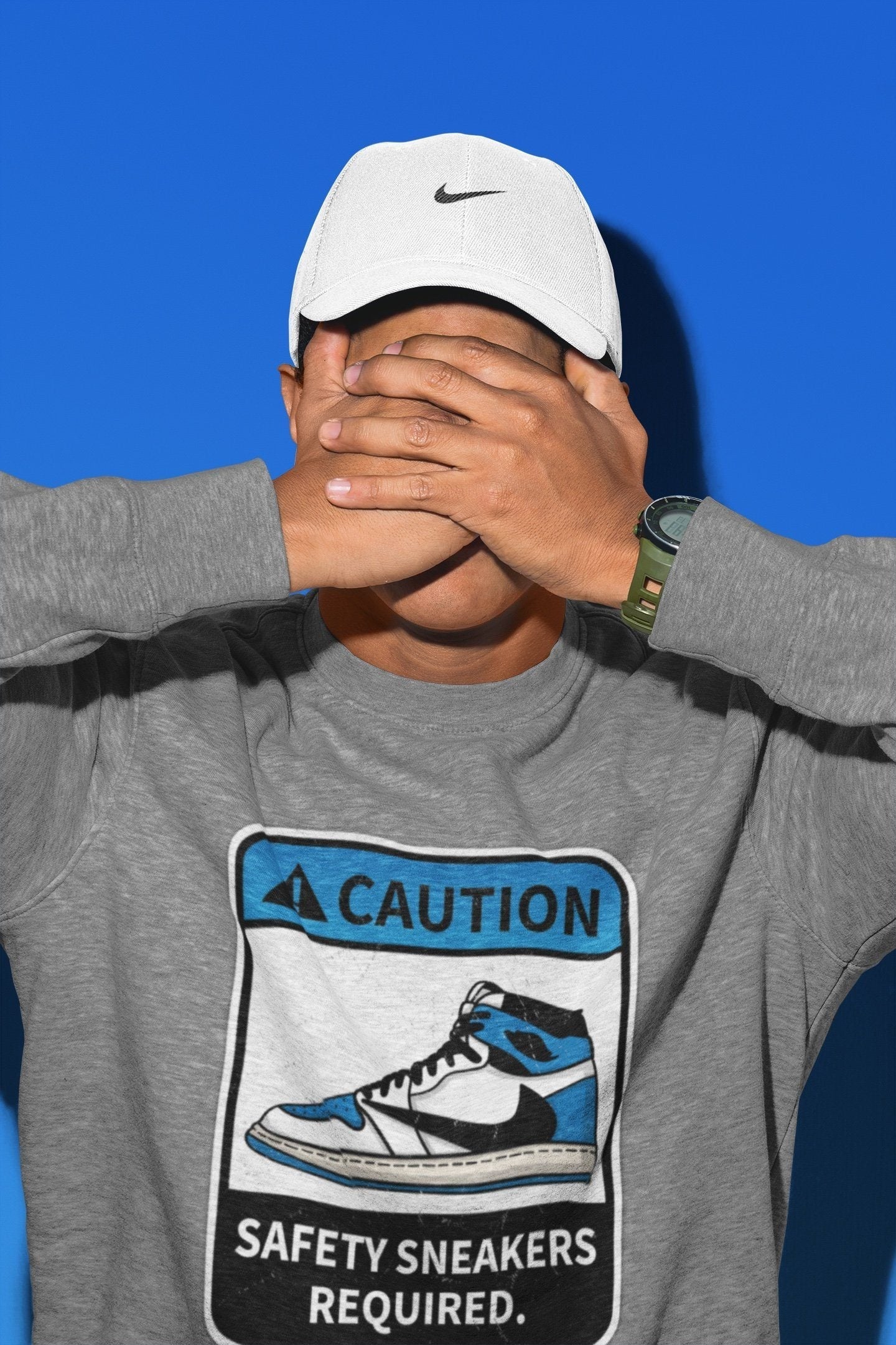 Caution Unisex Tops - Air Jordan 1 Travis Scott Fragment