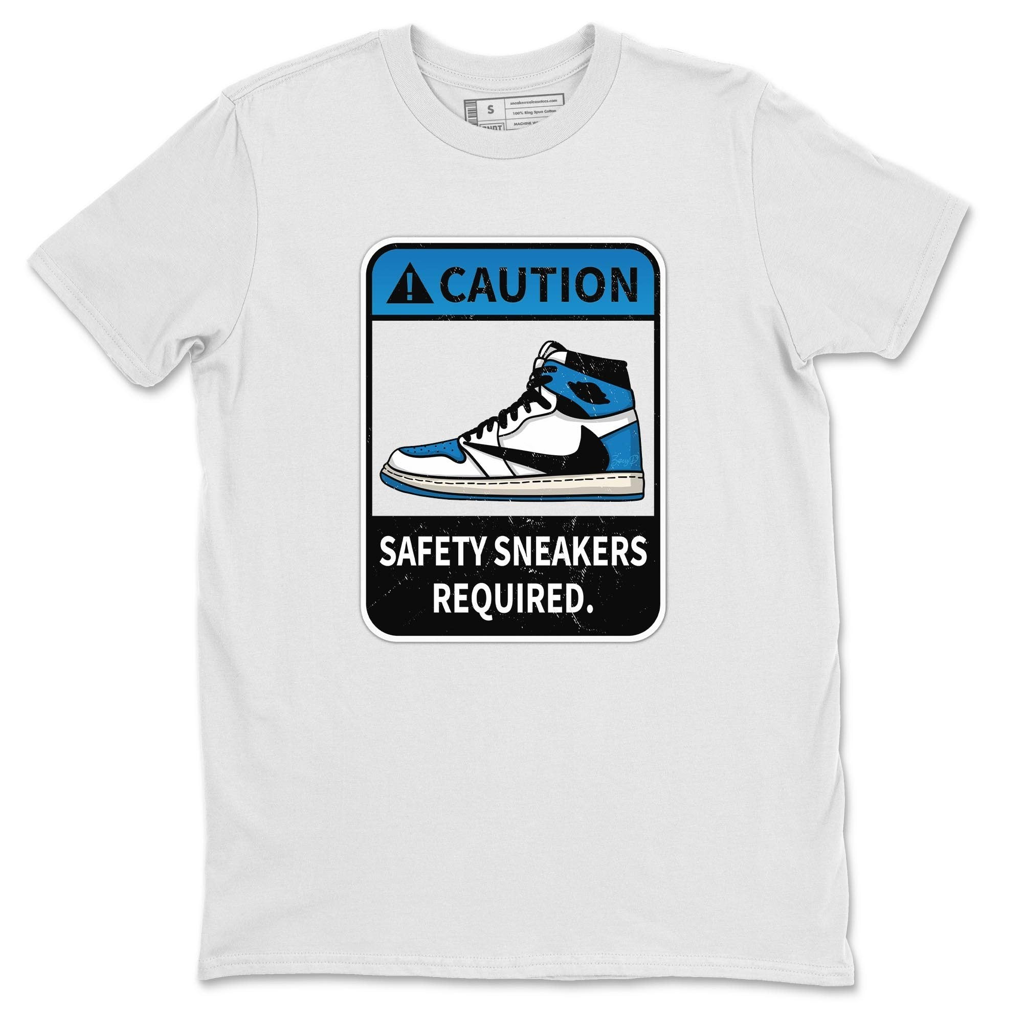 Caution Unisex Tops - Air Jordan 1 Travis Scott Fragment