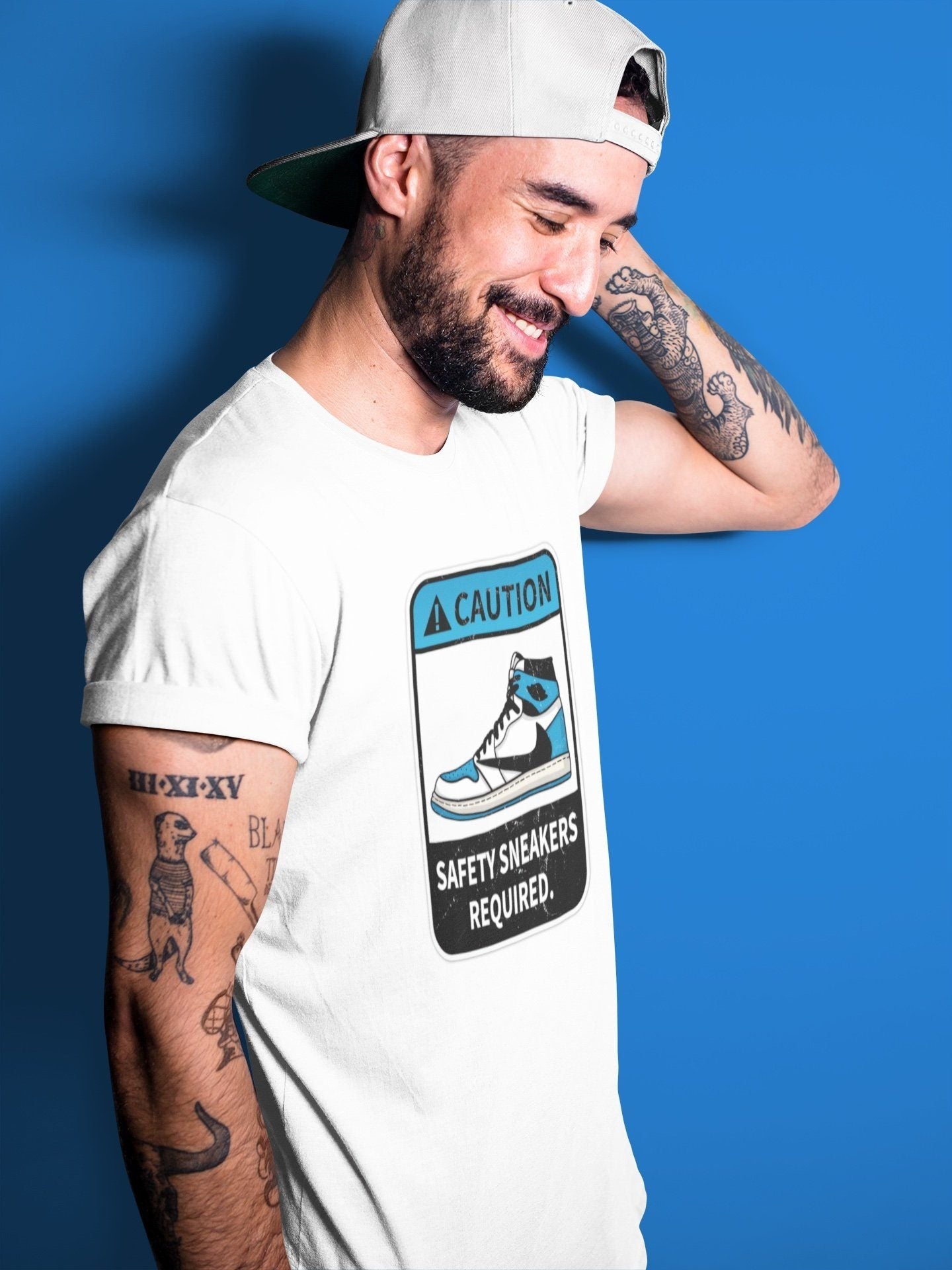 Caution Unisex Tops - Air Jordan 1 Travis Scott Fragment