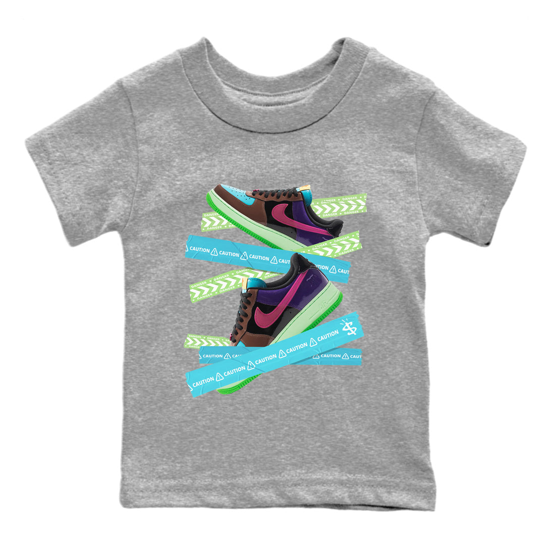 Caution Tape Kids Tops - Air Force 1 Undefeated Fauna Brown