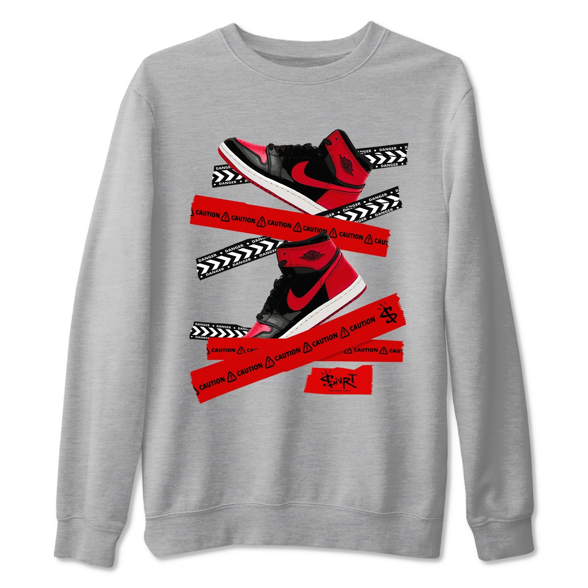Caution Tape snkmatch Tees - Air Jordan 1 '85 Bred