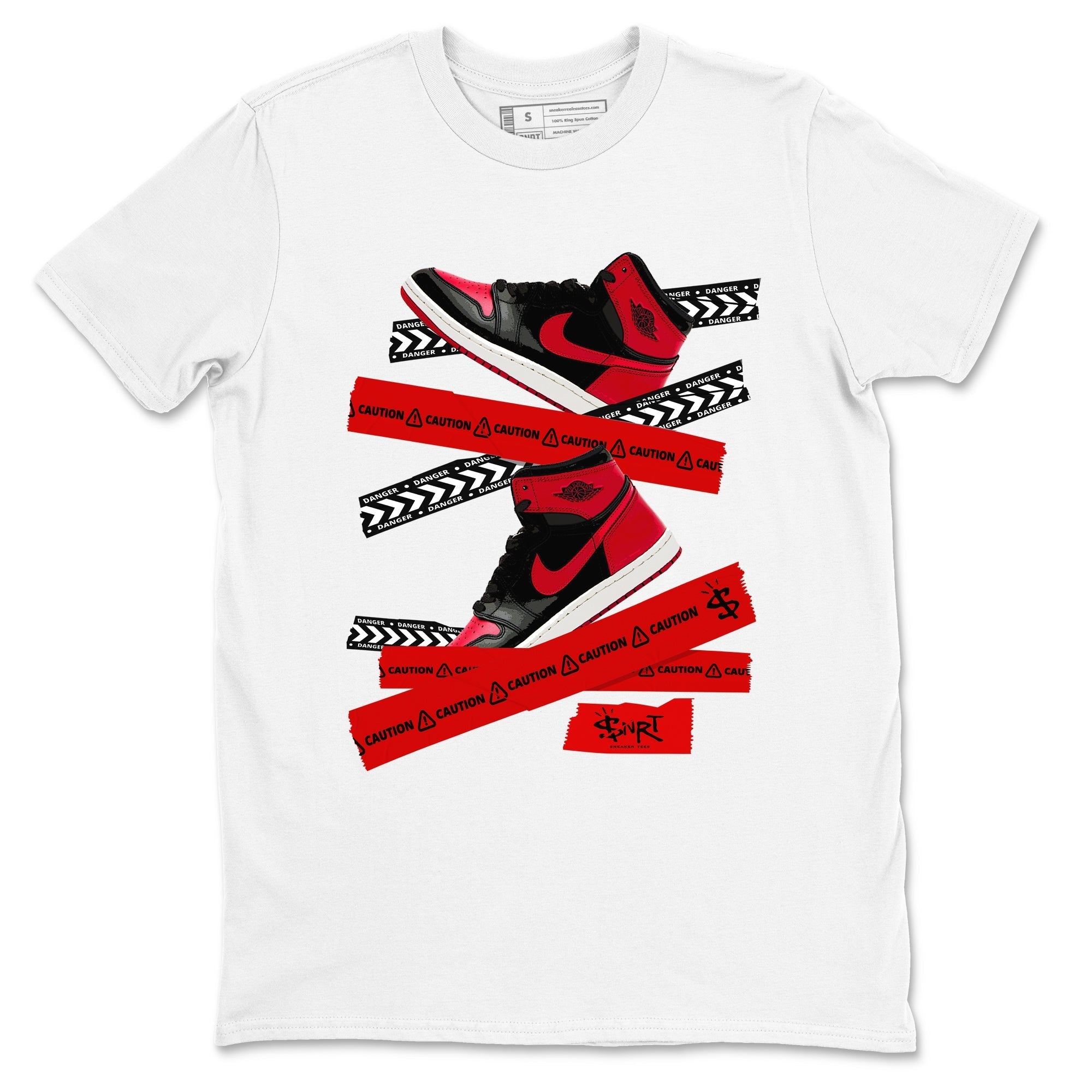Caution Tape snkmatch Tees - Air Jordan 1 '85 Bred