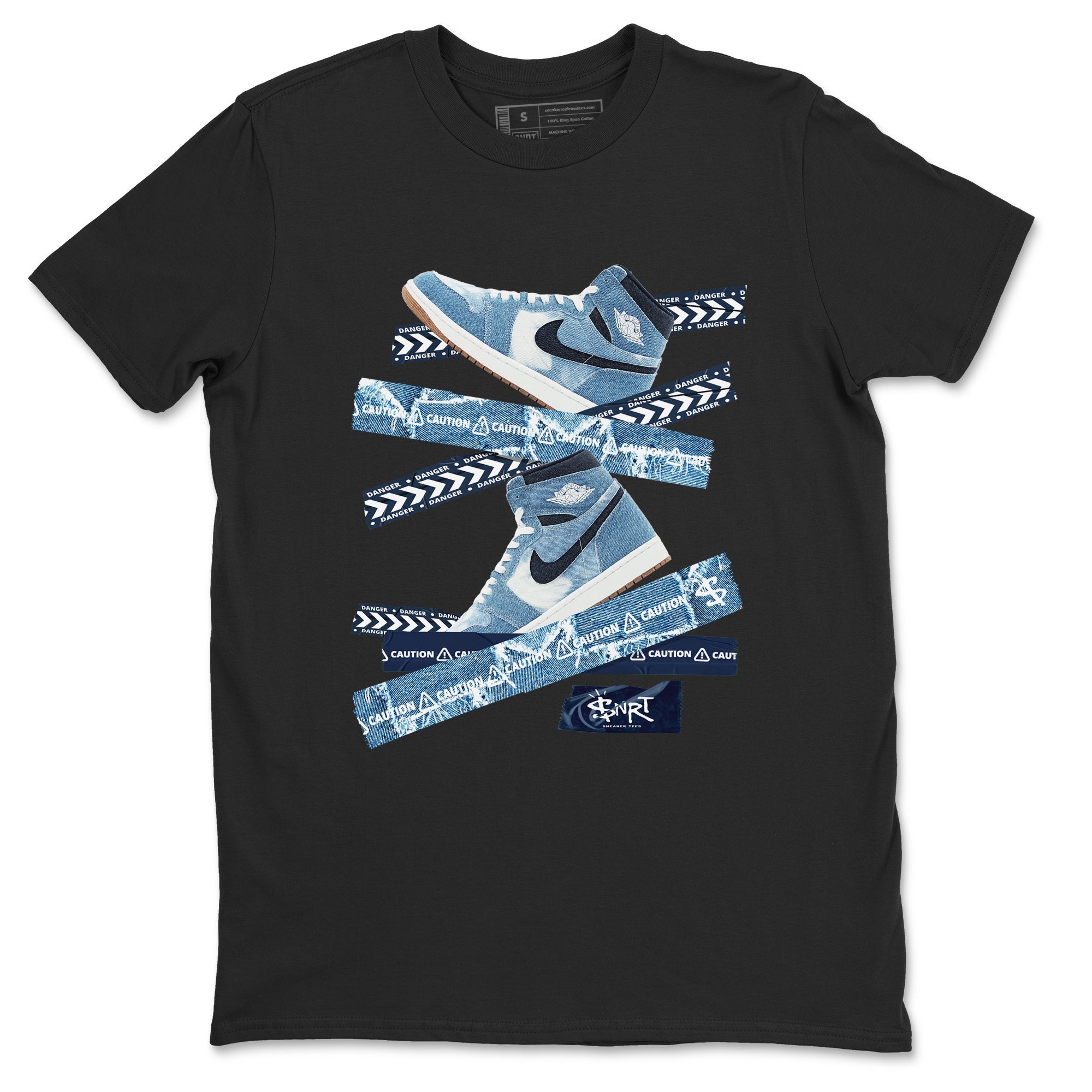 Caution Tape snkmatch Tees - Air Jordan 1 Denim 2024