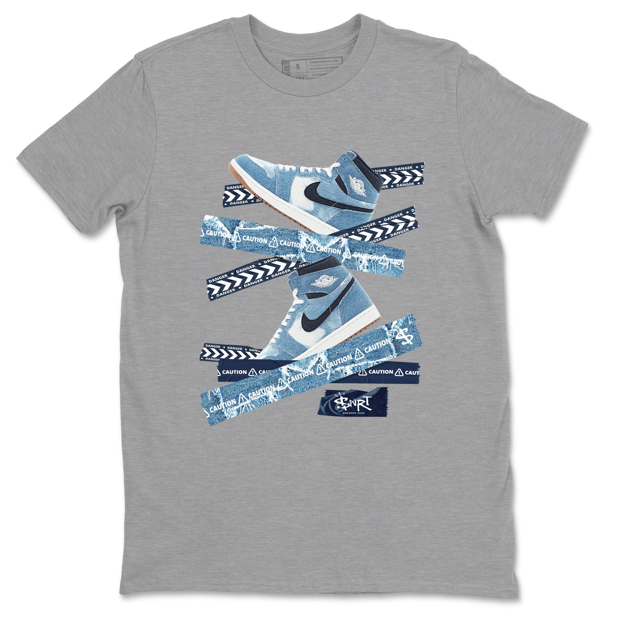 Caution Tape snkmatch Tees - Air Jordan 1 Denim 2024