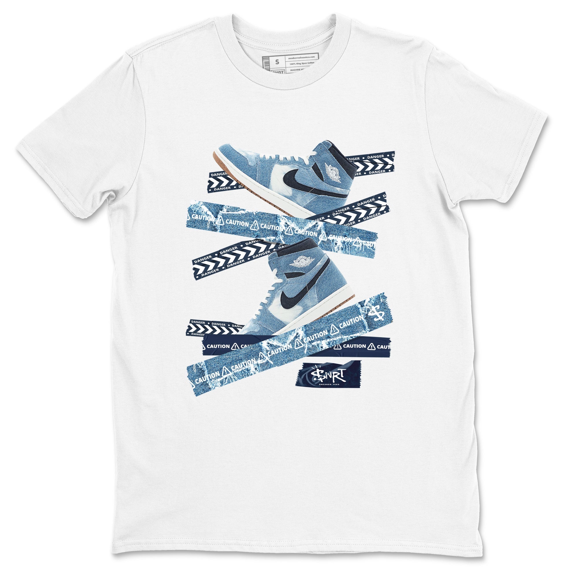 Caution Tape snkmatch Tees - Air Jordan 1 Denim 2024