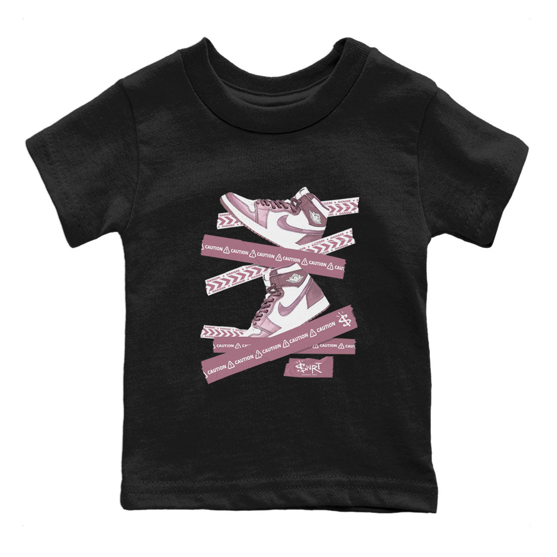 Caution Tape snkmatch Tee Kids - Air Jordan 1 Mauve