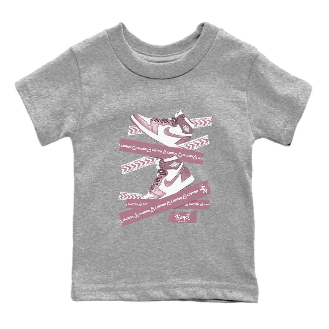 Caution Tape snkmatch Tee Kids - Air Jordan 1 Mauve