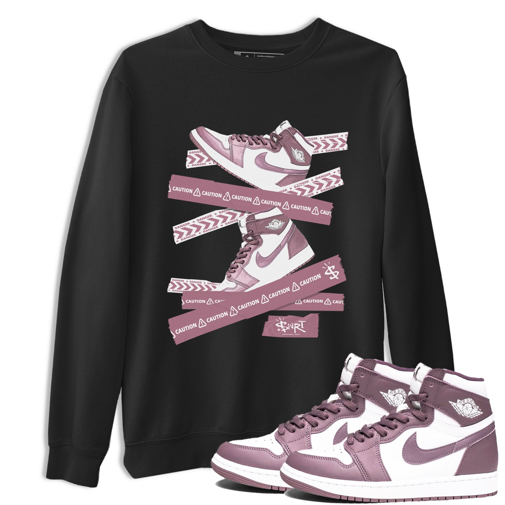 Caution Tape snkmatch Tee - Air Jordan 1 Mauve