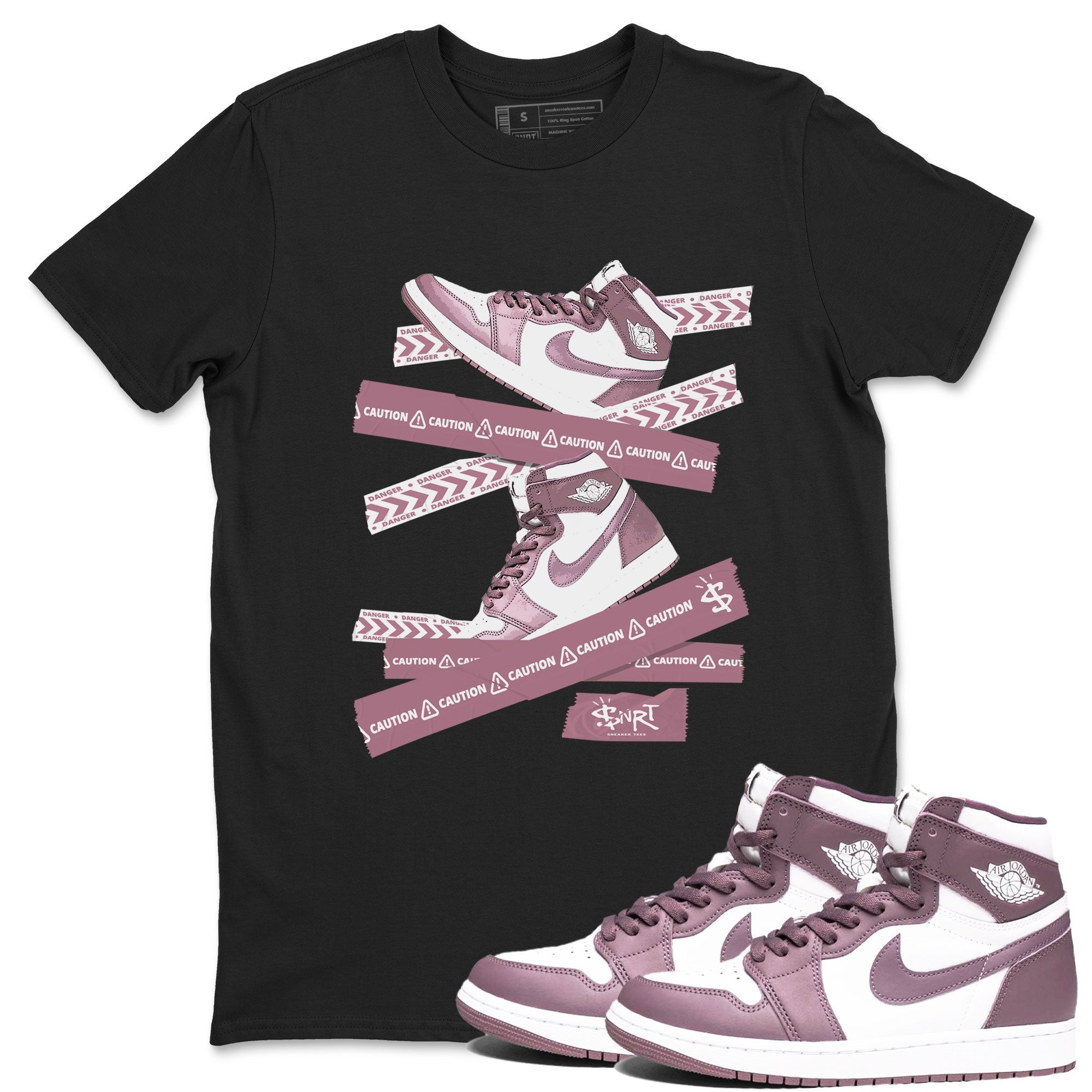 Caution Tape snkmatch Tee - Air Jordan 1 Mauve