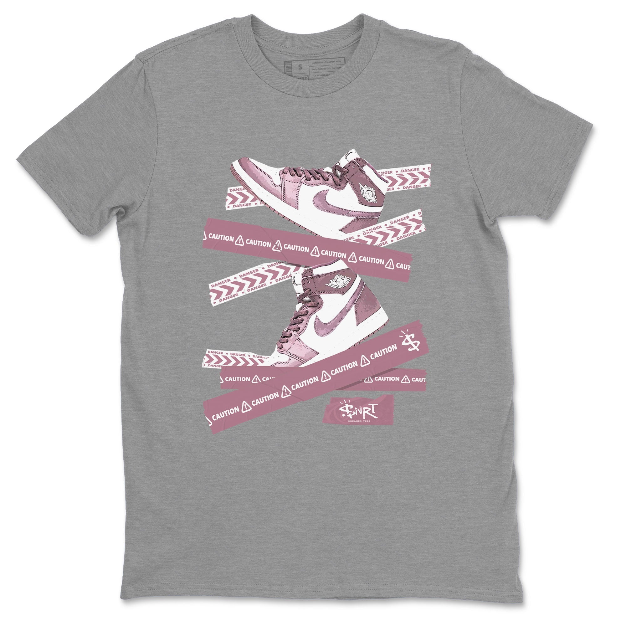 Caution Tape snkmatch Tee - Air Jordan 1 Mauve