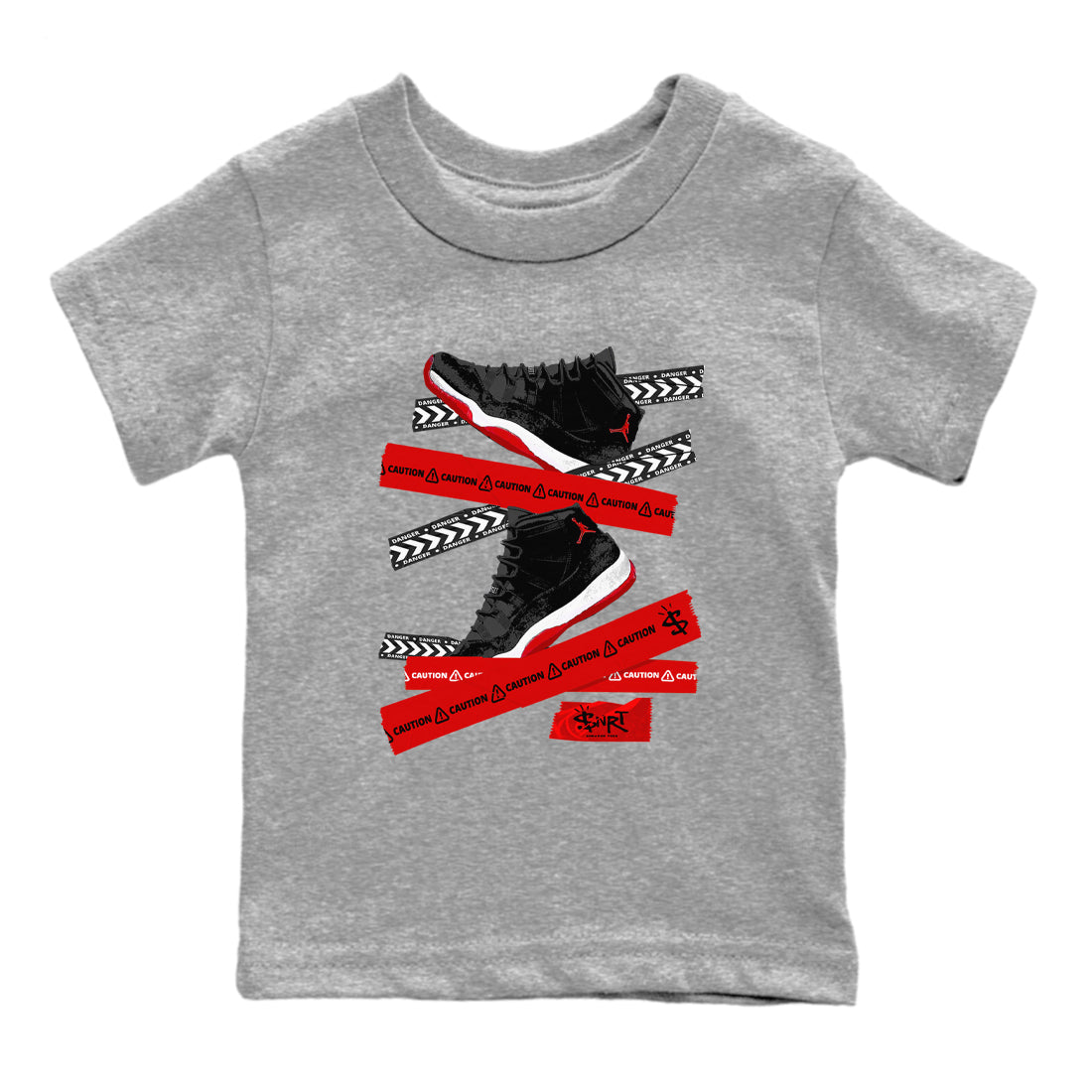 Caution Tape snkmatch Tees Kids - Air Jordan 11 Bred Velvet