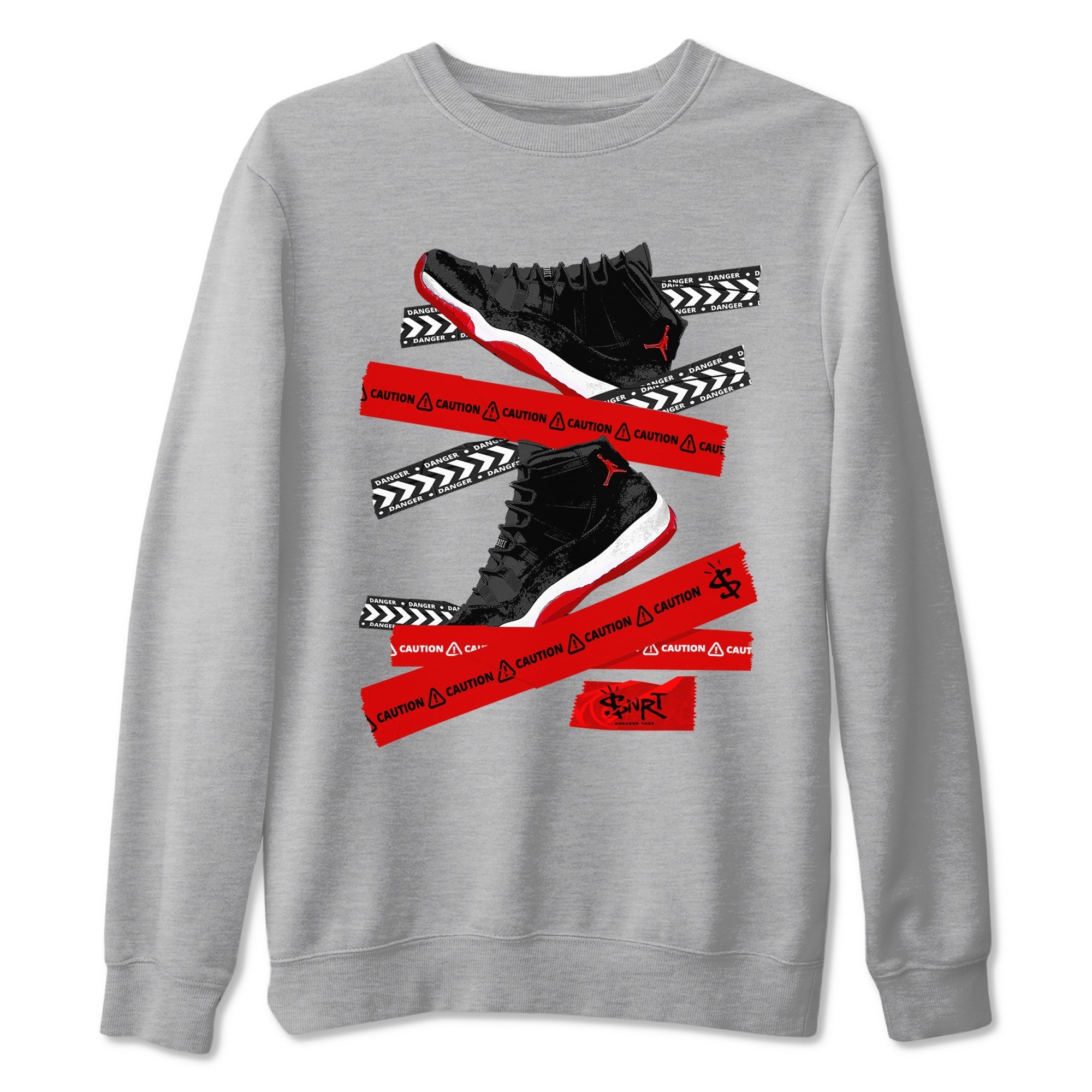 Caution Tape snkmatch Tees - Air Jordan 11 Bred Velvet