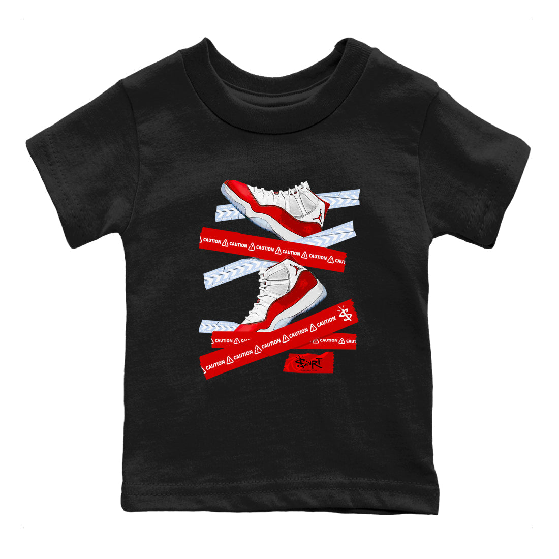 Caution Tape snkmatch Tees Kids - Air Jordan 11 Cherry