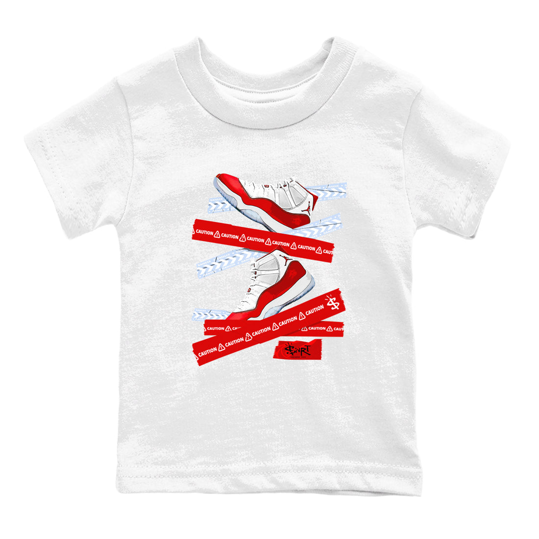 Caution Tape snkmatch Tees Kids - Air Jordan 11 Cherry