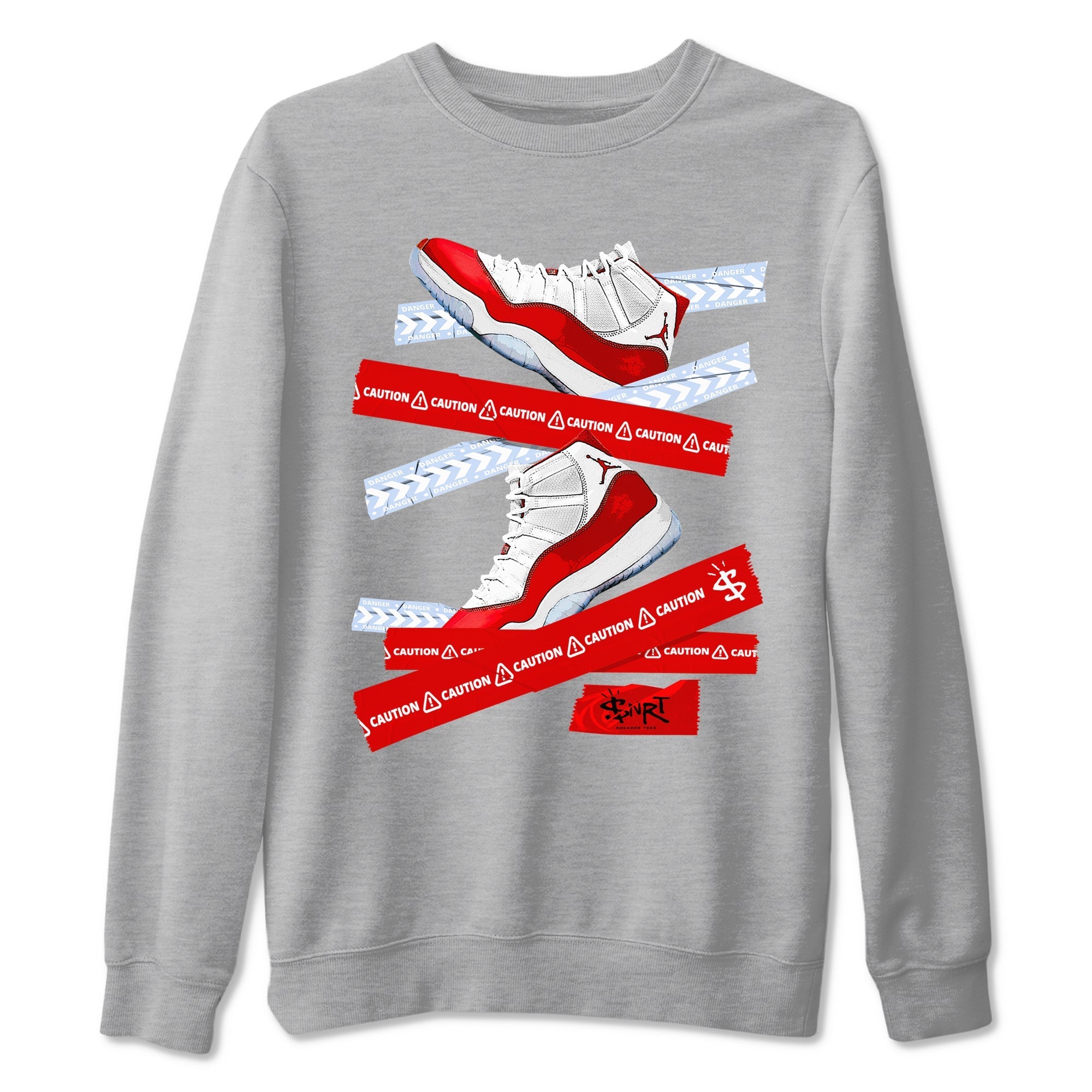 Caution Tape snkmatch Tees - Air Jordan 11 Cherry
