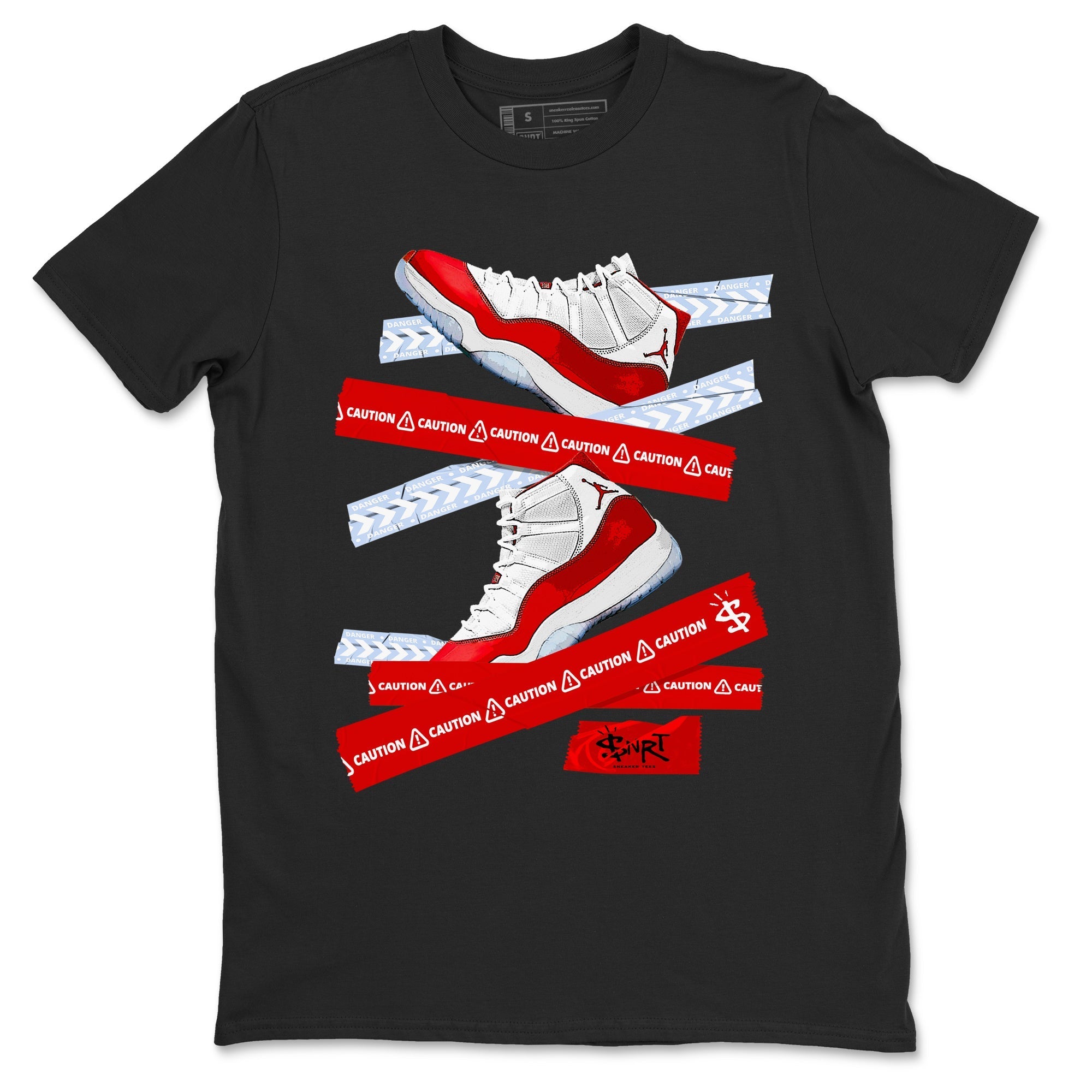Caution Tape snkmatch Tees - Air Jordan 11 Cherry