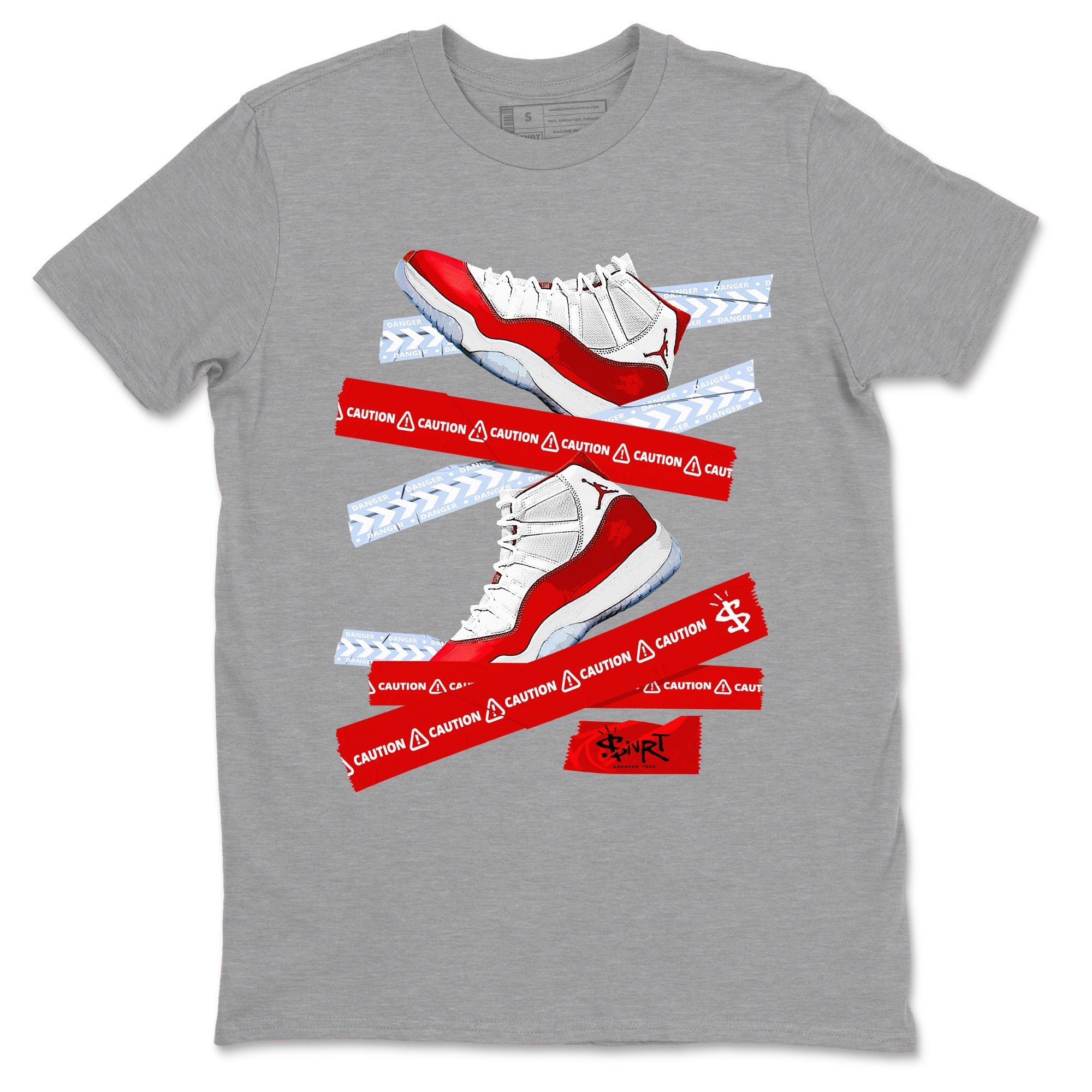 Caution Tape snkmatch Tees - Air Jordan 11 Cherry