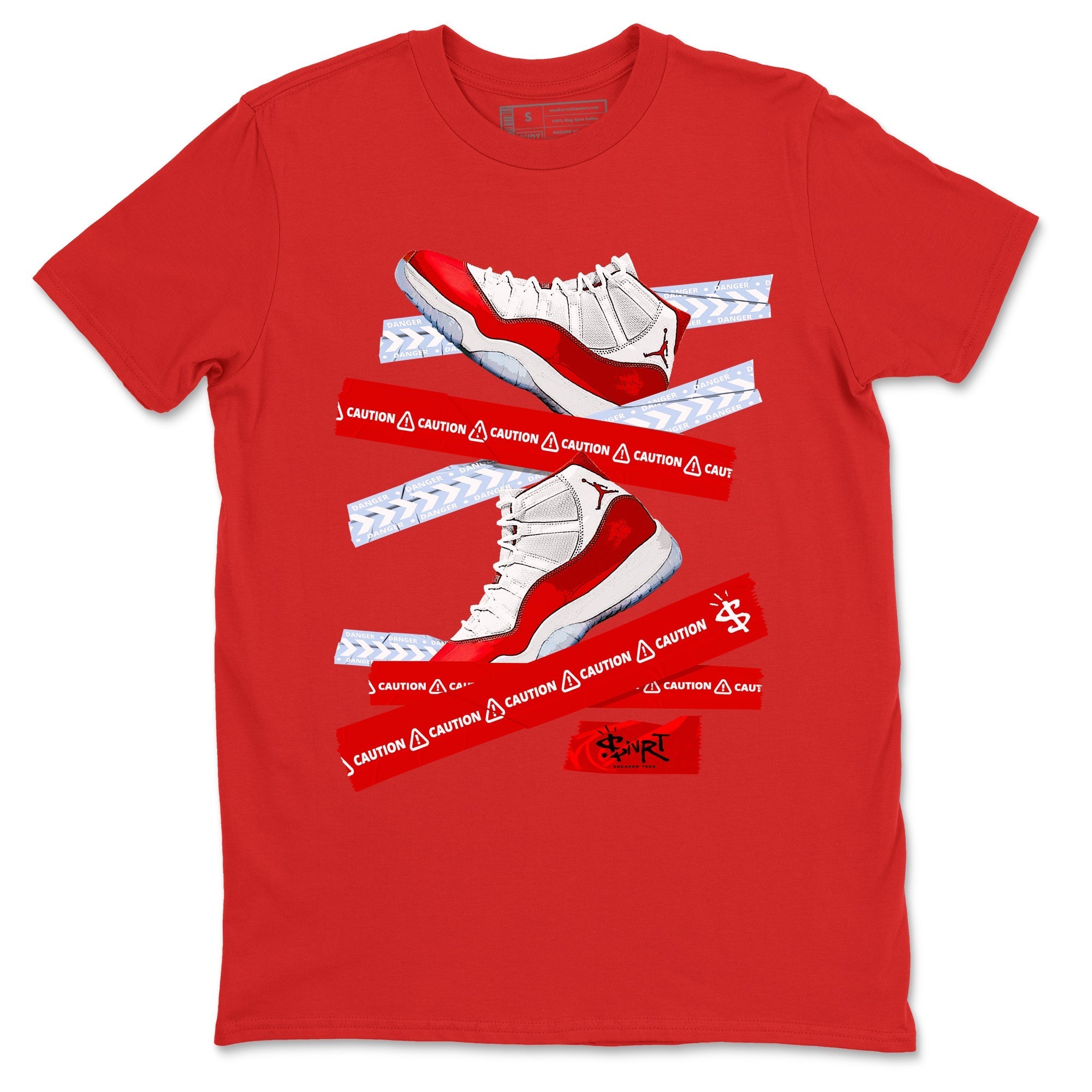 Caution Tape snkmatch Tees - Air Jordan 11 Cherry