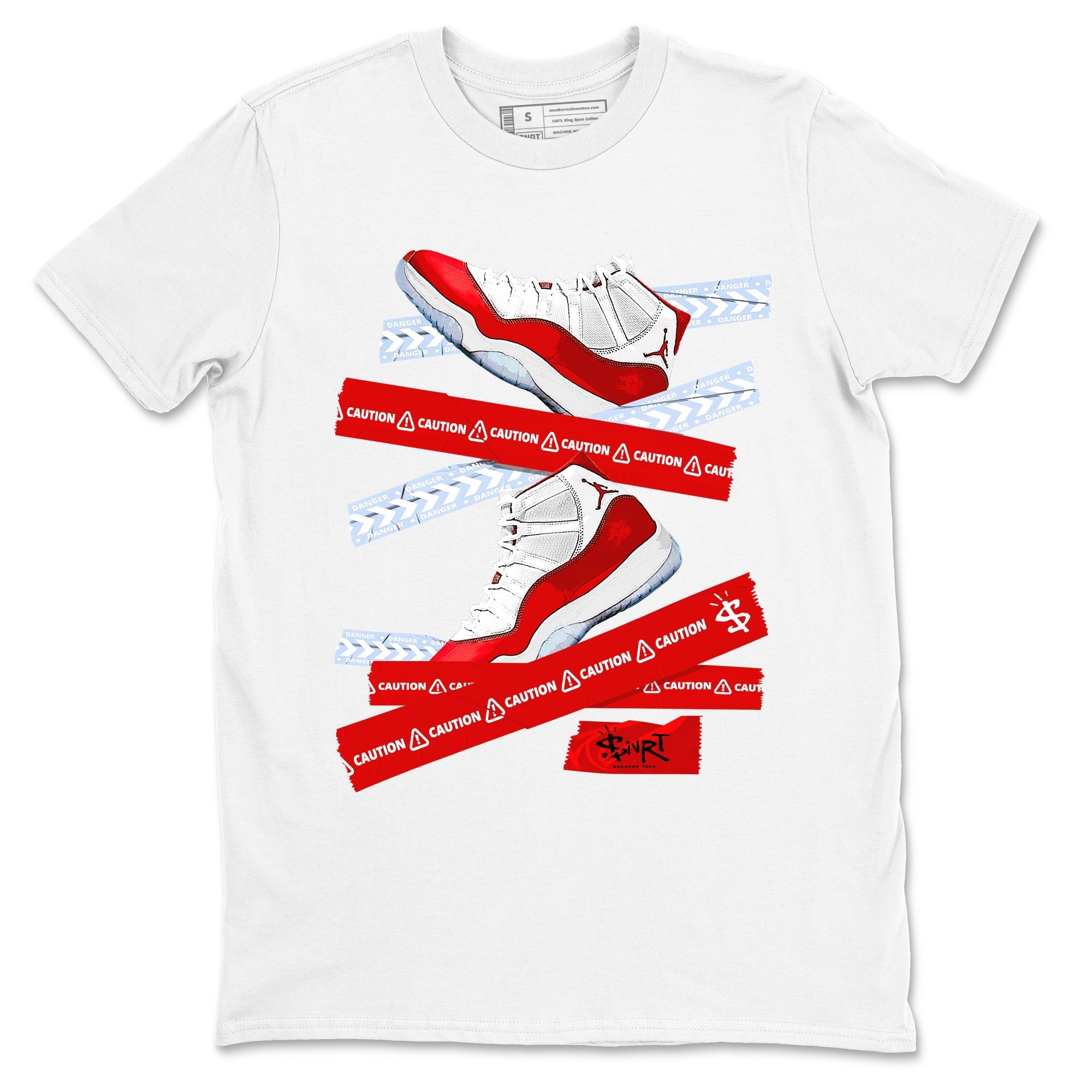 Caution Tape snkmatch Tees - Air Jordan 11 Cherry