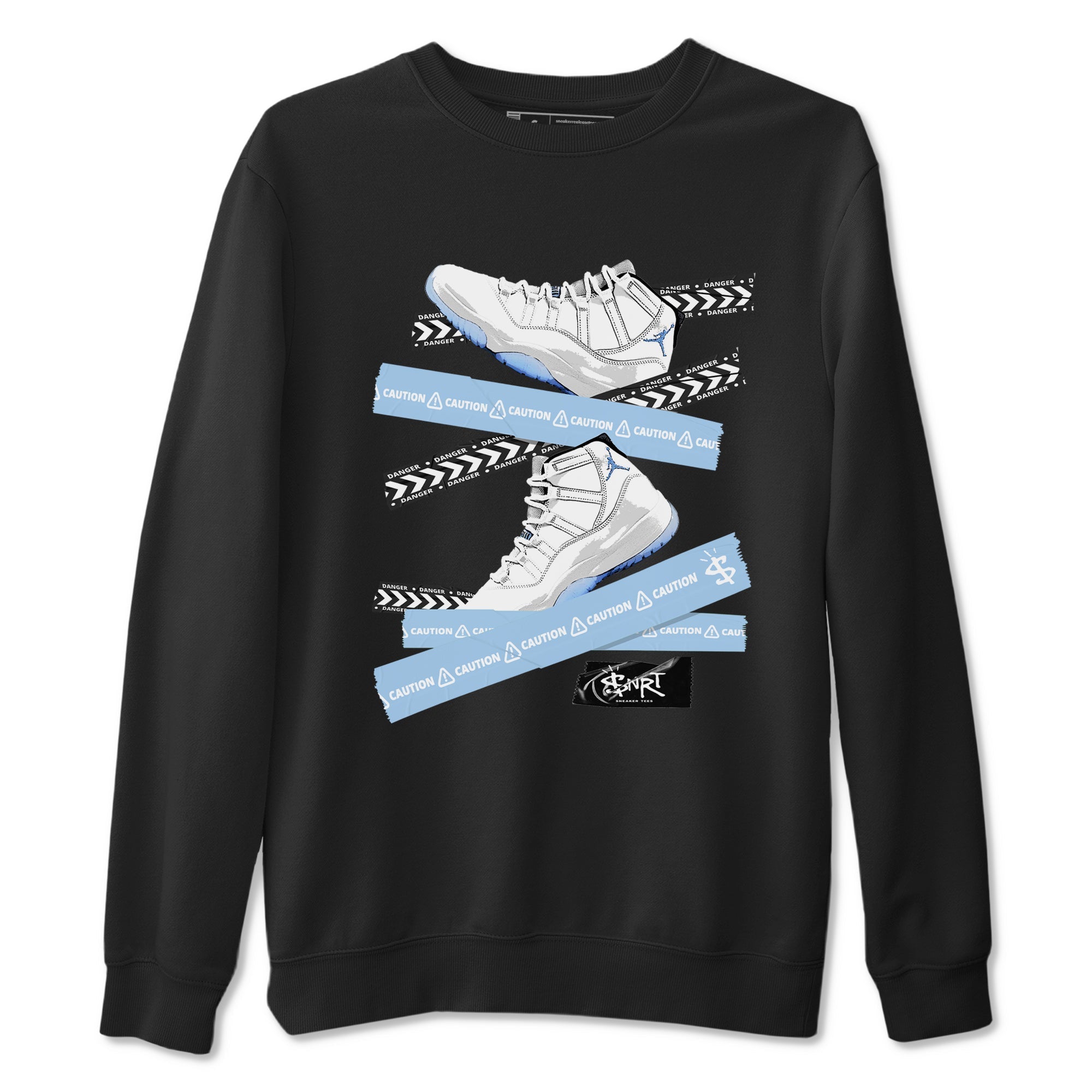 Caution Tape snkmatch Tees - Air Jordan 11 Retro Legend Blue