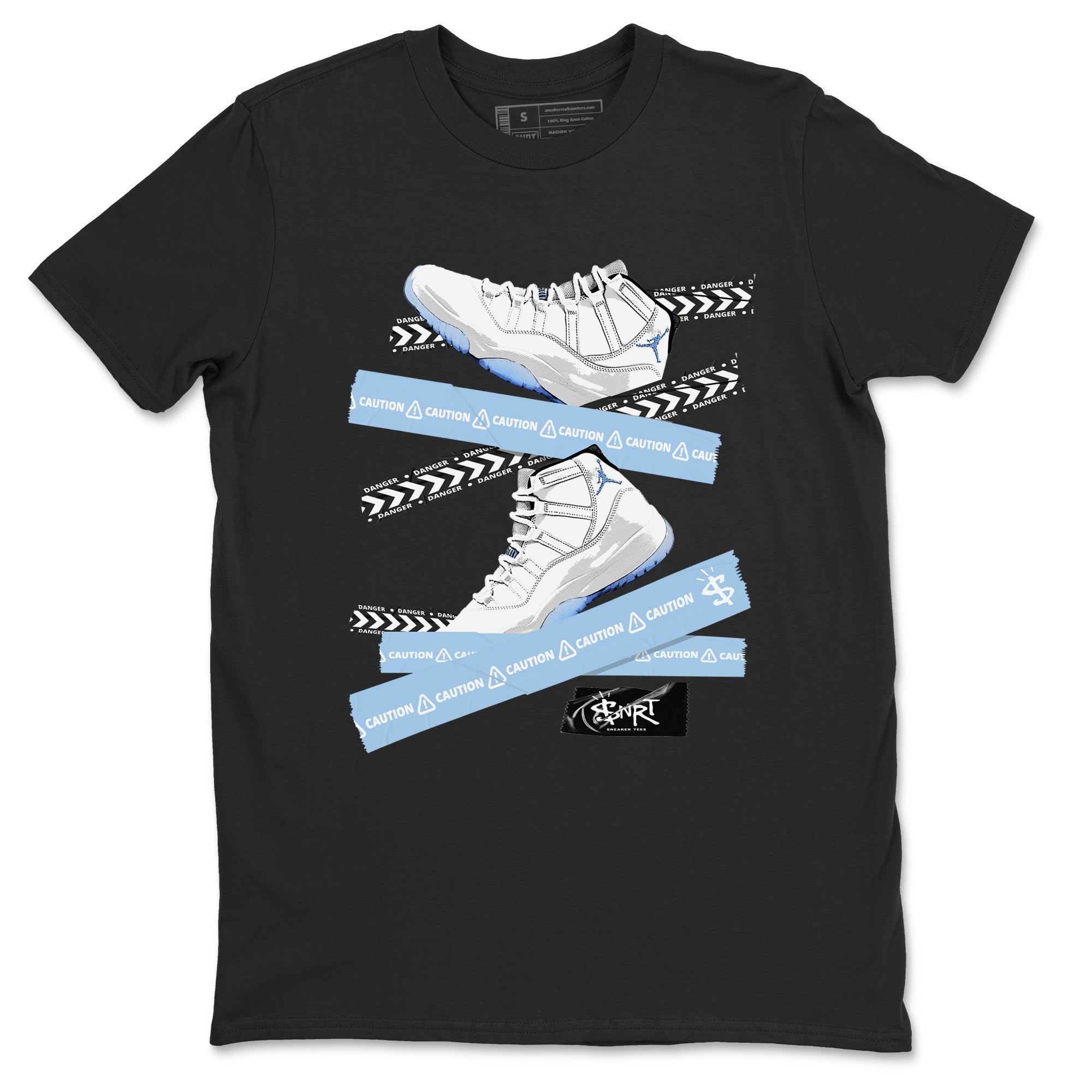 Caution Tape snkmatch Tees - Air Jordan 11 Retro Legend Blue