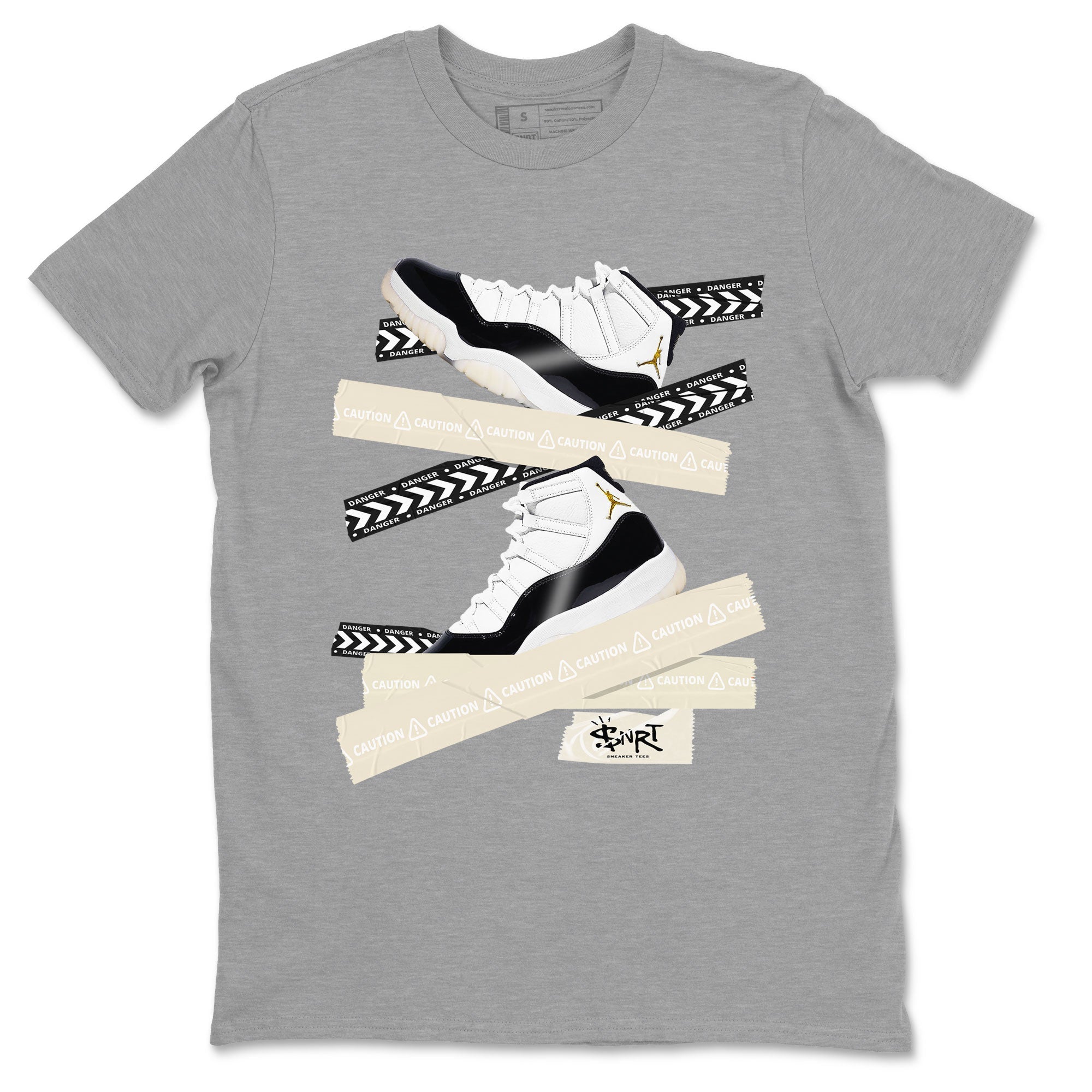 Caution Tape snkmatch Tee - Air Jordan 11 Gratitude