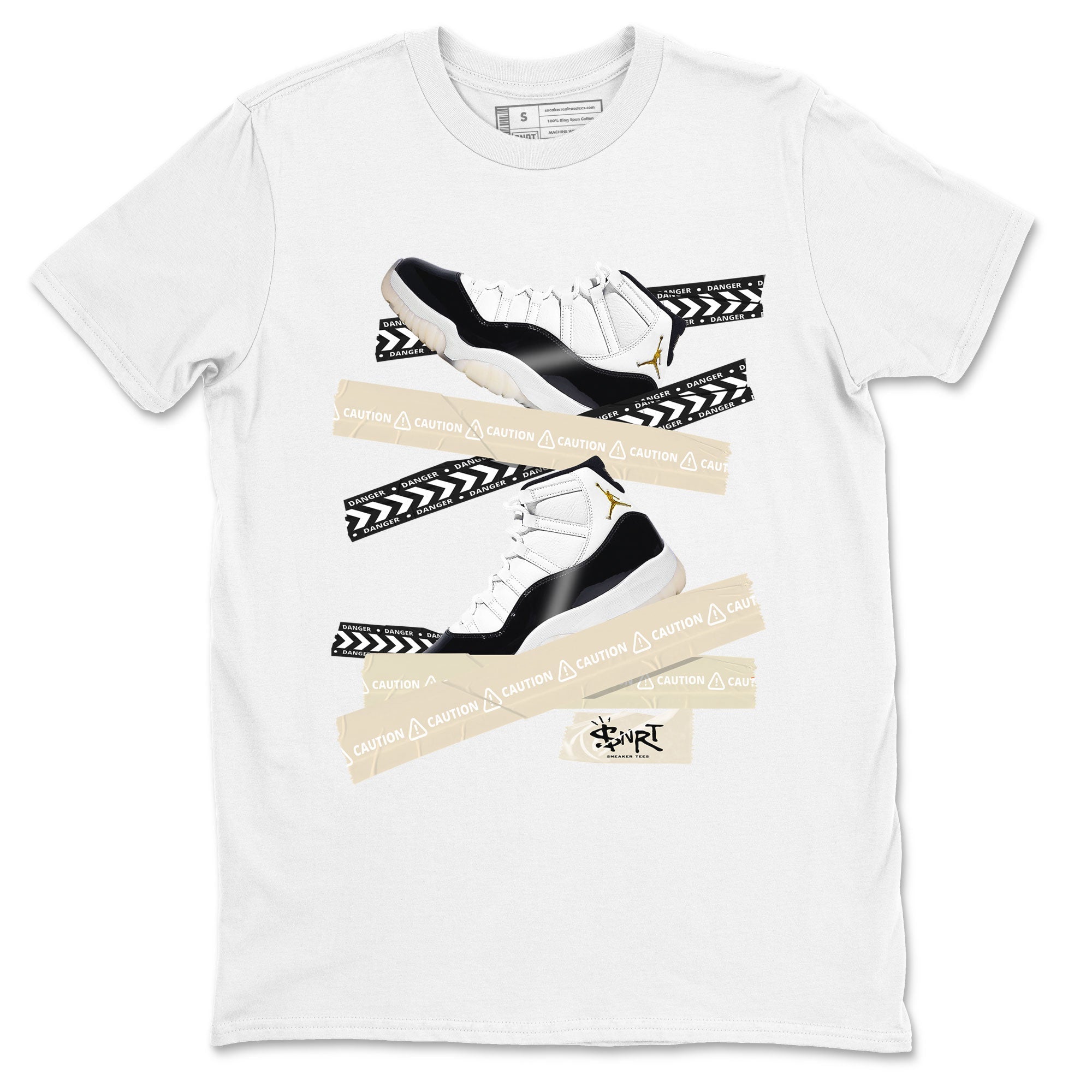 Caution Tape snkmatch Tee - Air Jordan 11 Gratitude