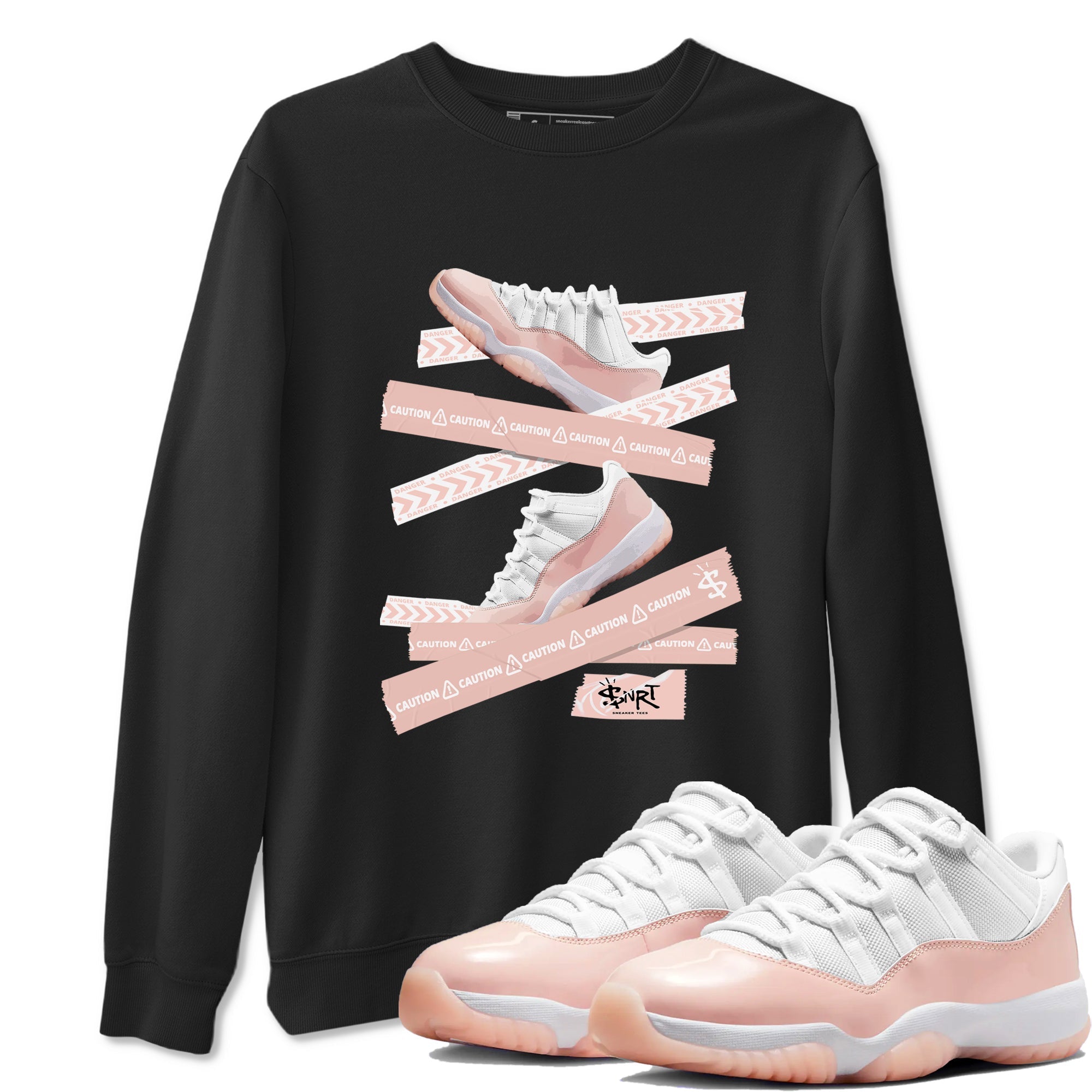 Caution Tape snkmatch Tees - Air Jordan 11 Legend Pink