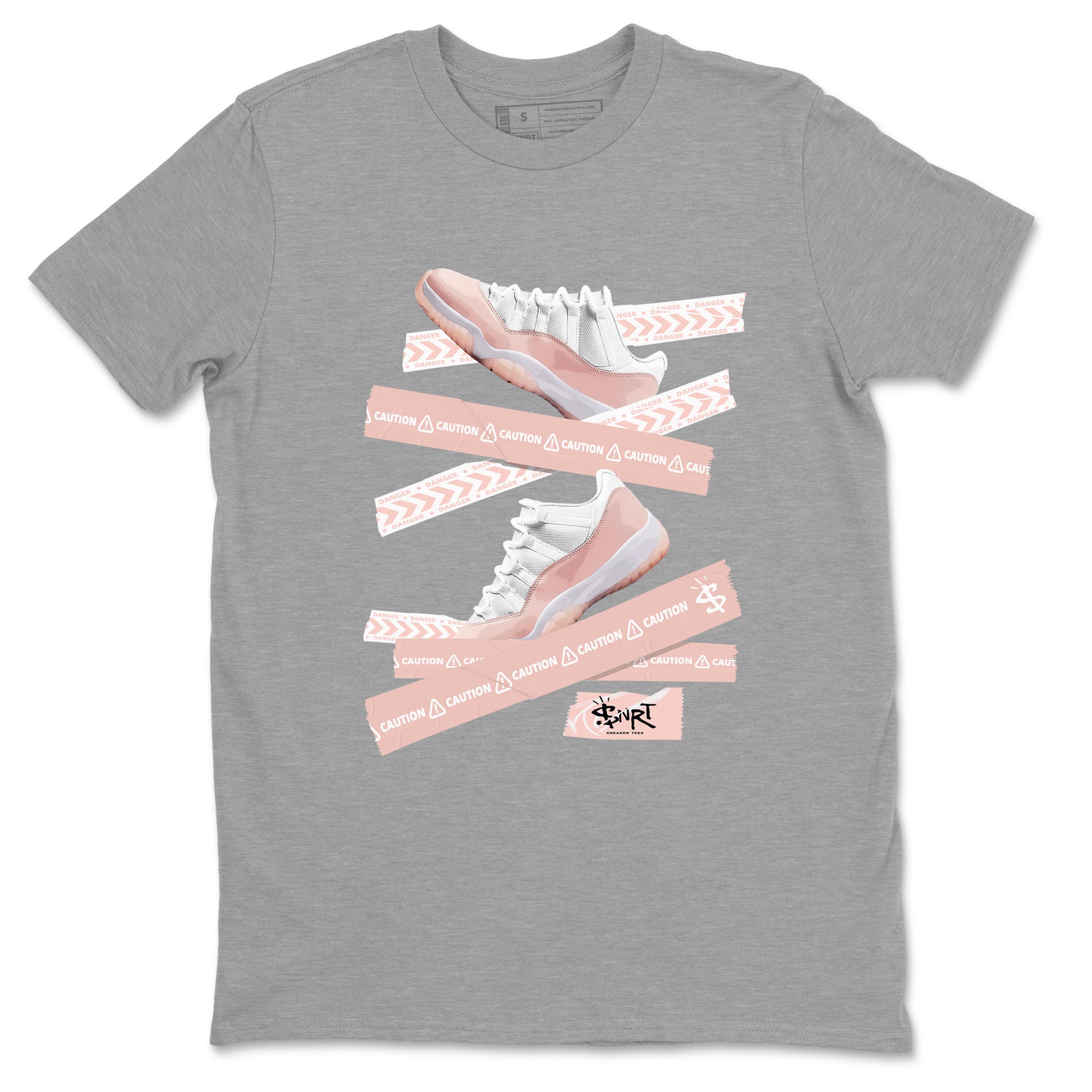 Caution Tape snkmatch Tees - Air Jordan 11 Legend Pink