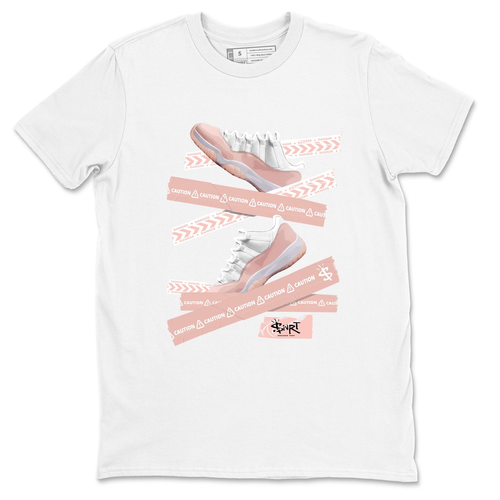 Caution Tape snkmatch Tees - Air Jordan 11 Legend Pink