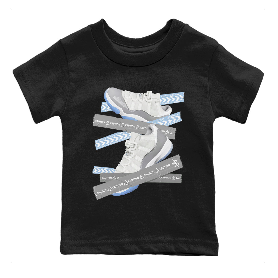 Caution Tape Kids Tops - Air Jordan 11 White Cement