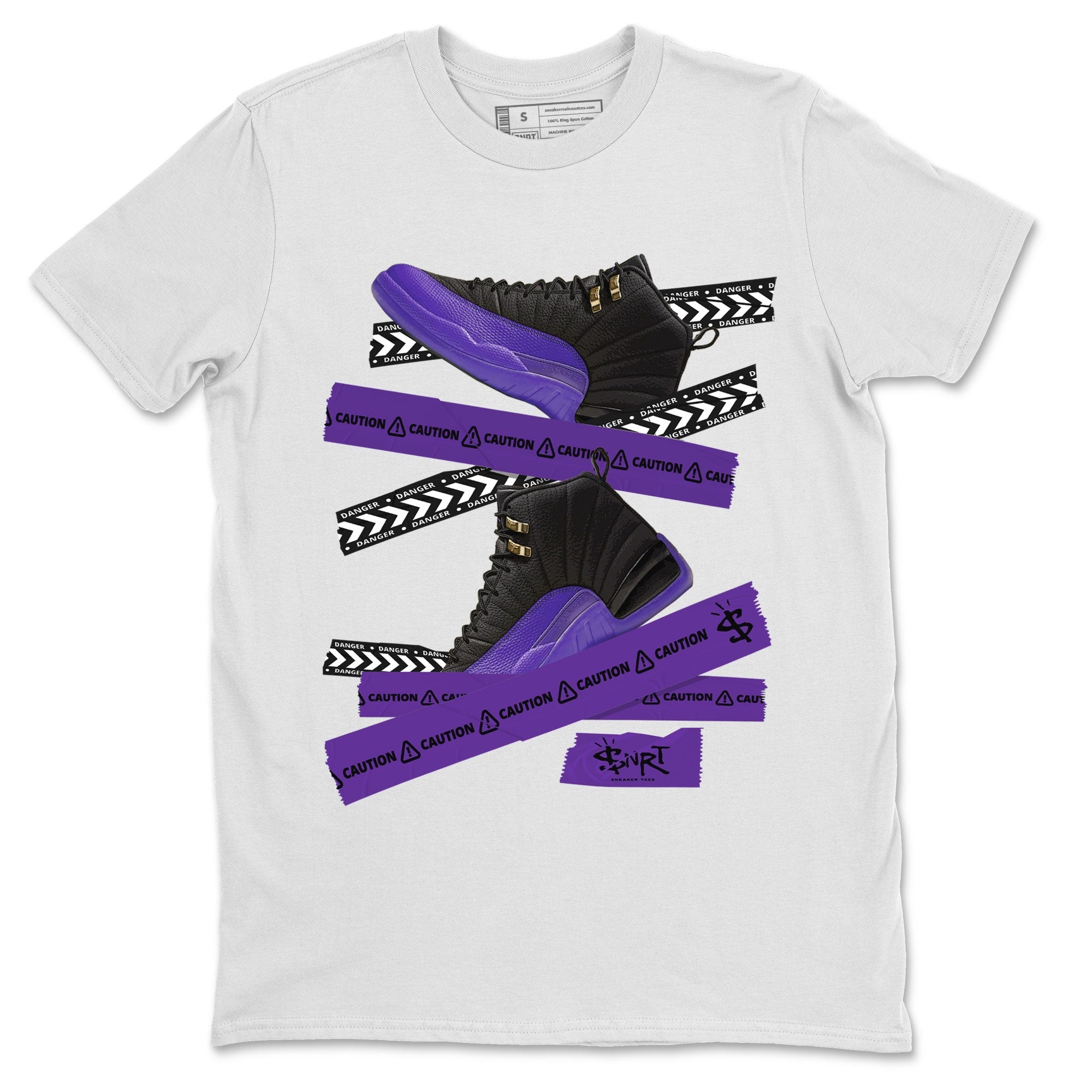 Caution Tape Unisex Tops - Air Jordan 12 Field Purple