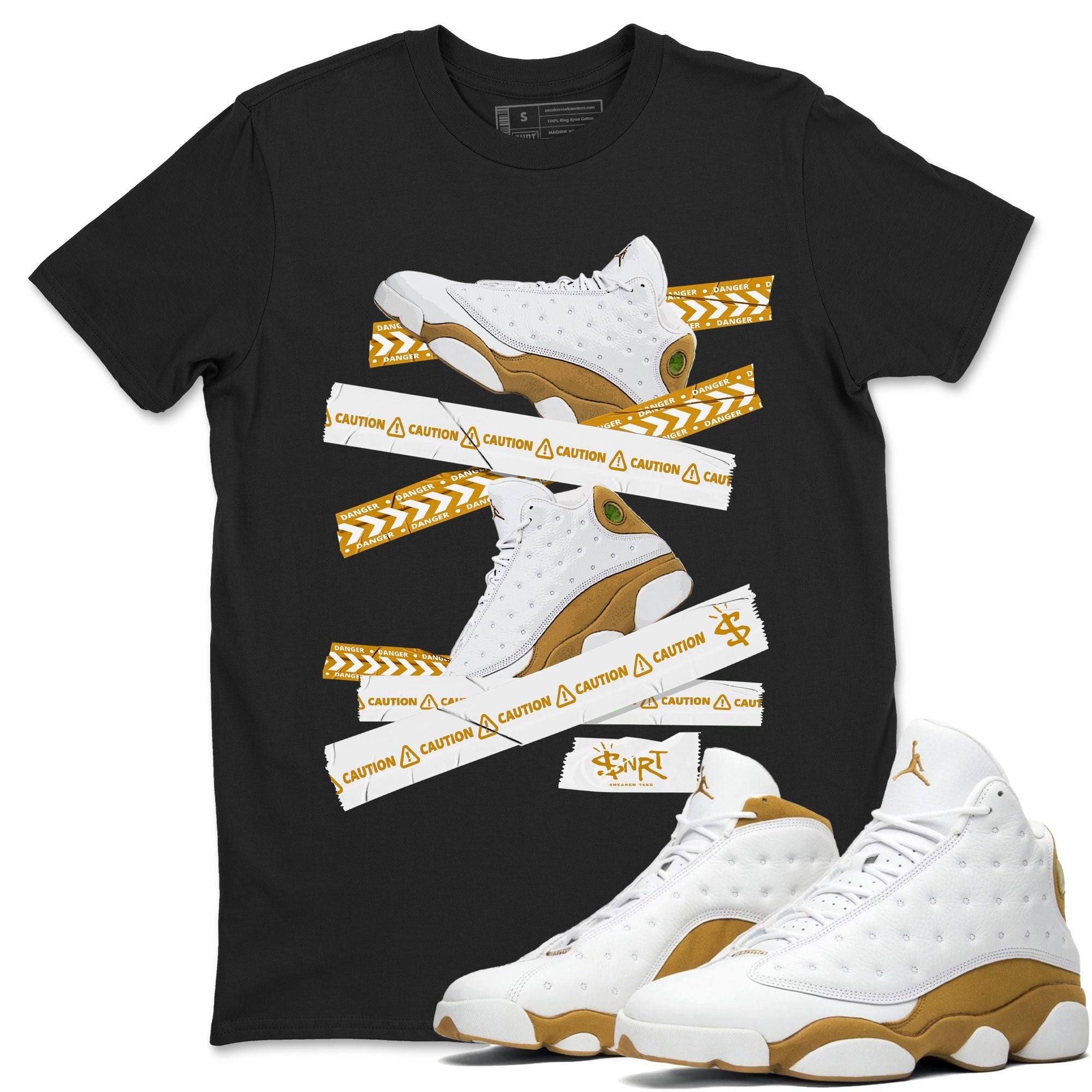 Caution Tape snkmatch Tee - Air Jordan 13 Wheat